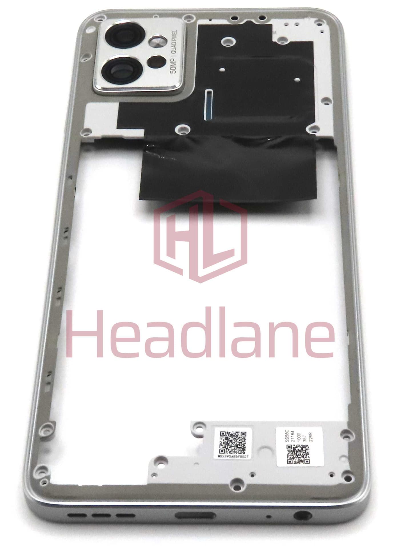 Motorola XT2235 Moto G32 Middle Cover / Chassis - Silver - 5S58C21164 - Lenovo / Motorola Replacement Part