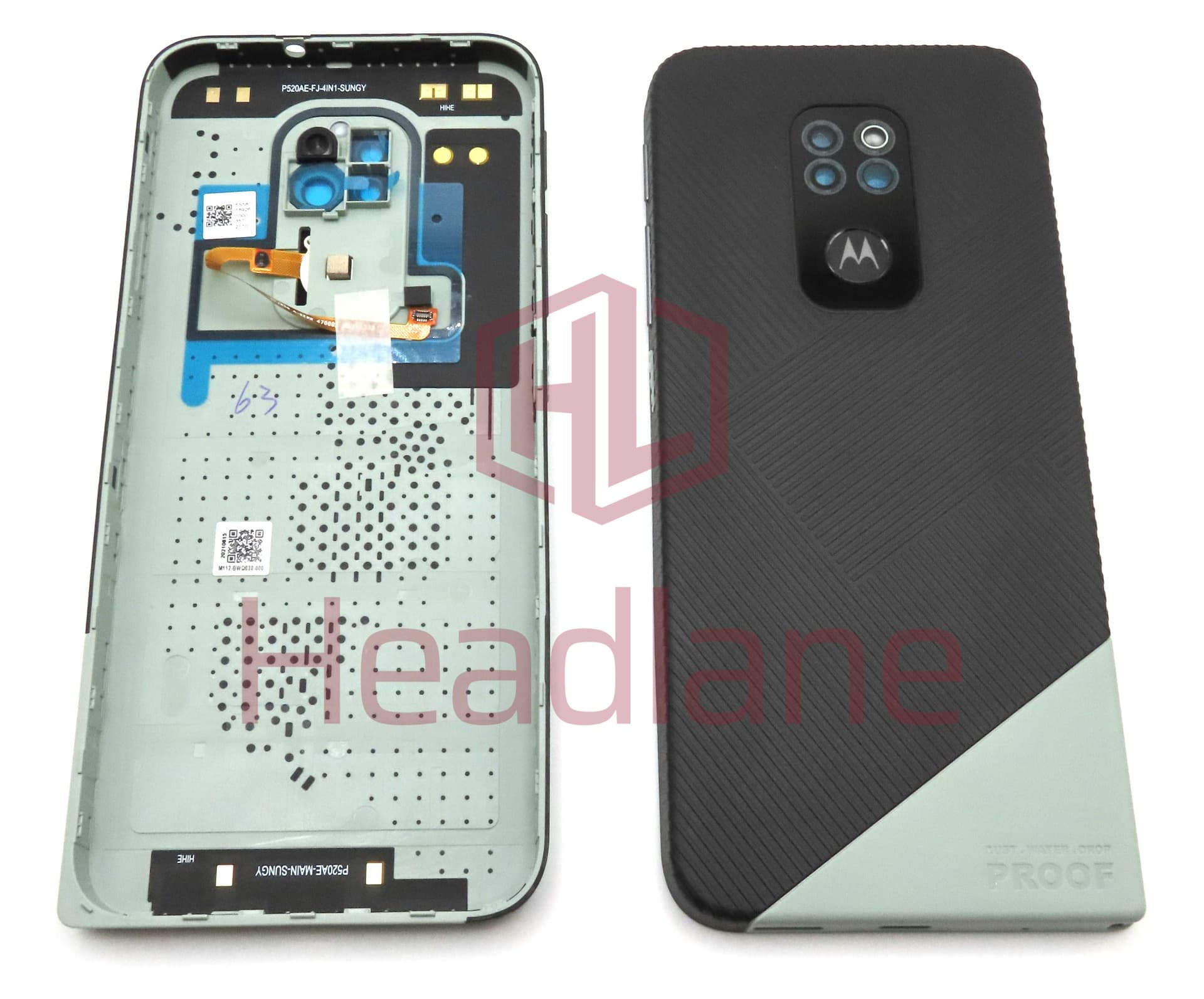 Motorola XT2083-9 Defy (2021) Back / Battery Cover - Green - 5S58C18926 - Lenovo / Motorola Replacement Part