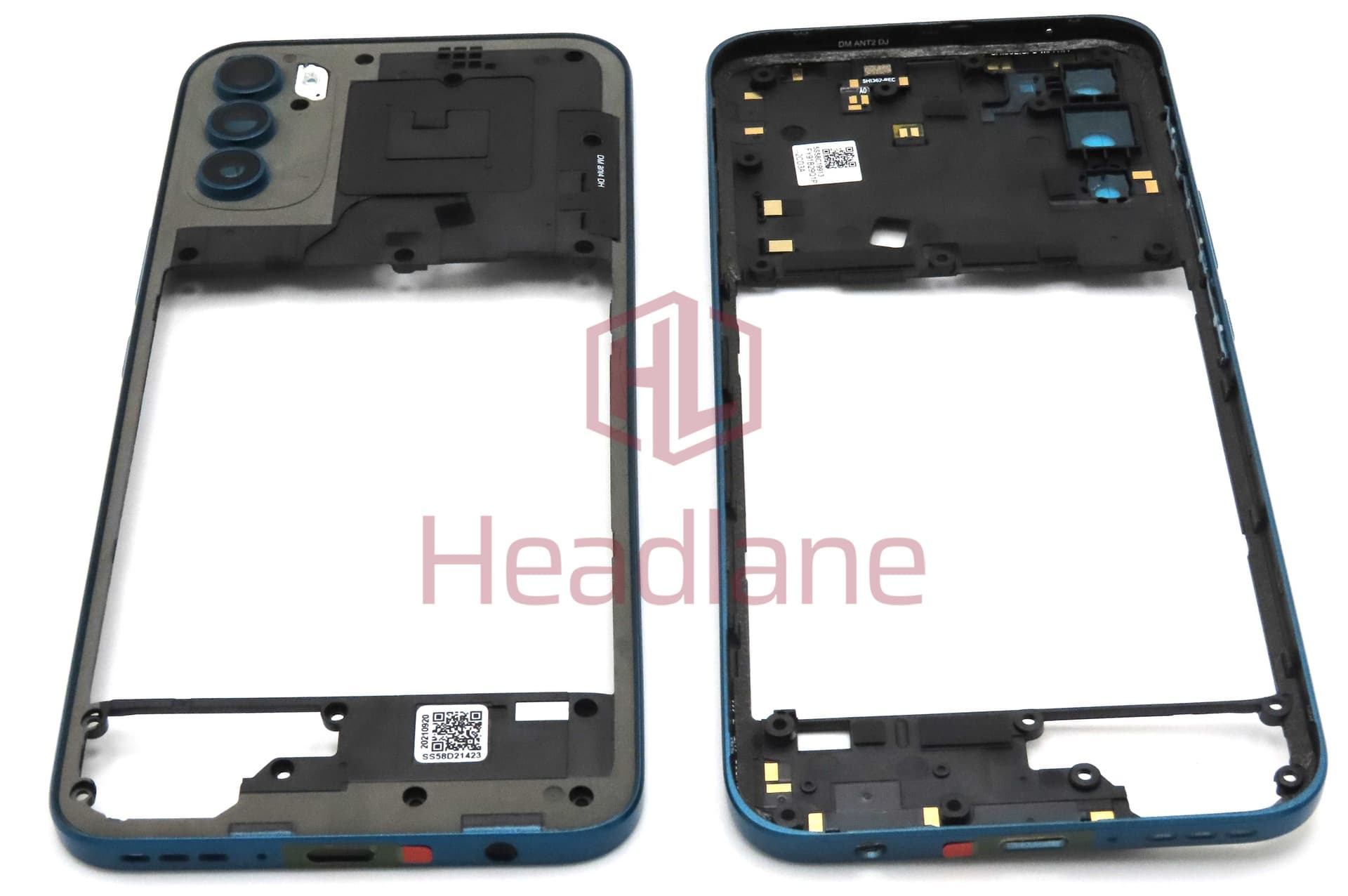 Motorola XT2169 Moto G71 5G Middle Cover / Chassis - Green - 5S58C19913 - Lenovo / Motorola Replacement Part