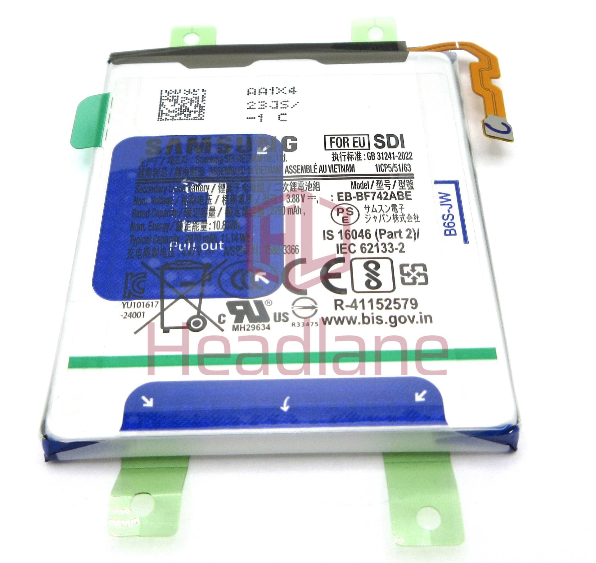 Samsung SM-F741 Galaxy Z Flip6 5G EB-BF742ABE 2870mAh Main Internal Battery - GH82-35024A
