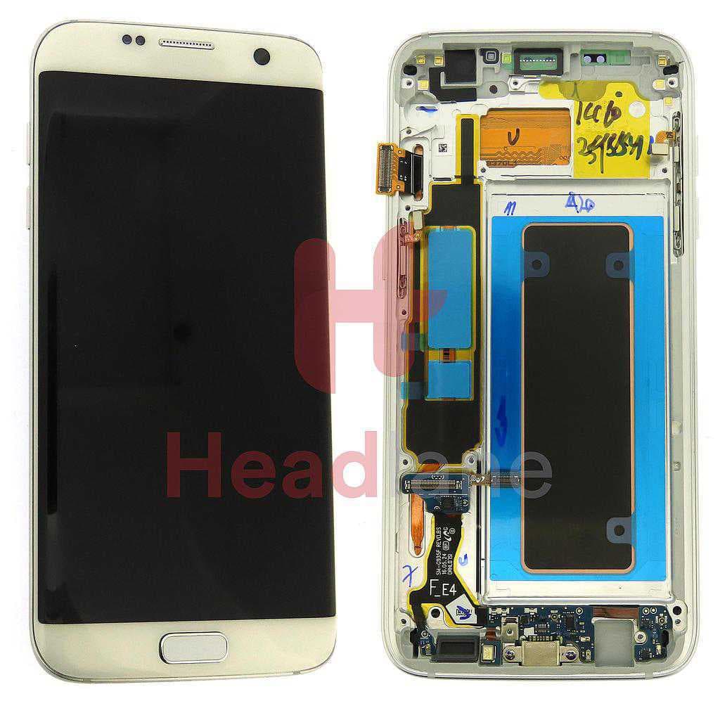 Samsung SM-G935F Galaxy S7 Edge LCD Display / Screen + Touch - White (No Box) - GH97-18533D-NB - Samsung Replacement Part