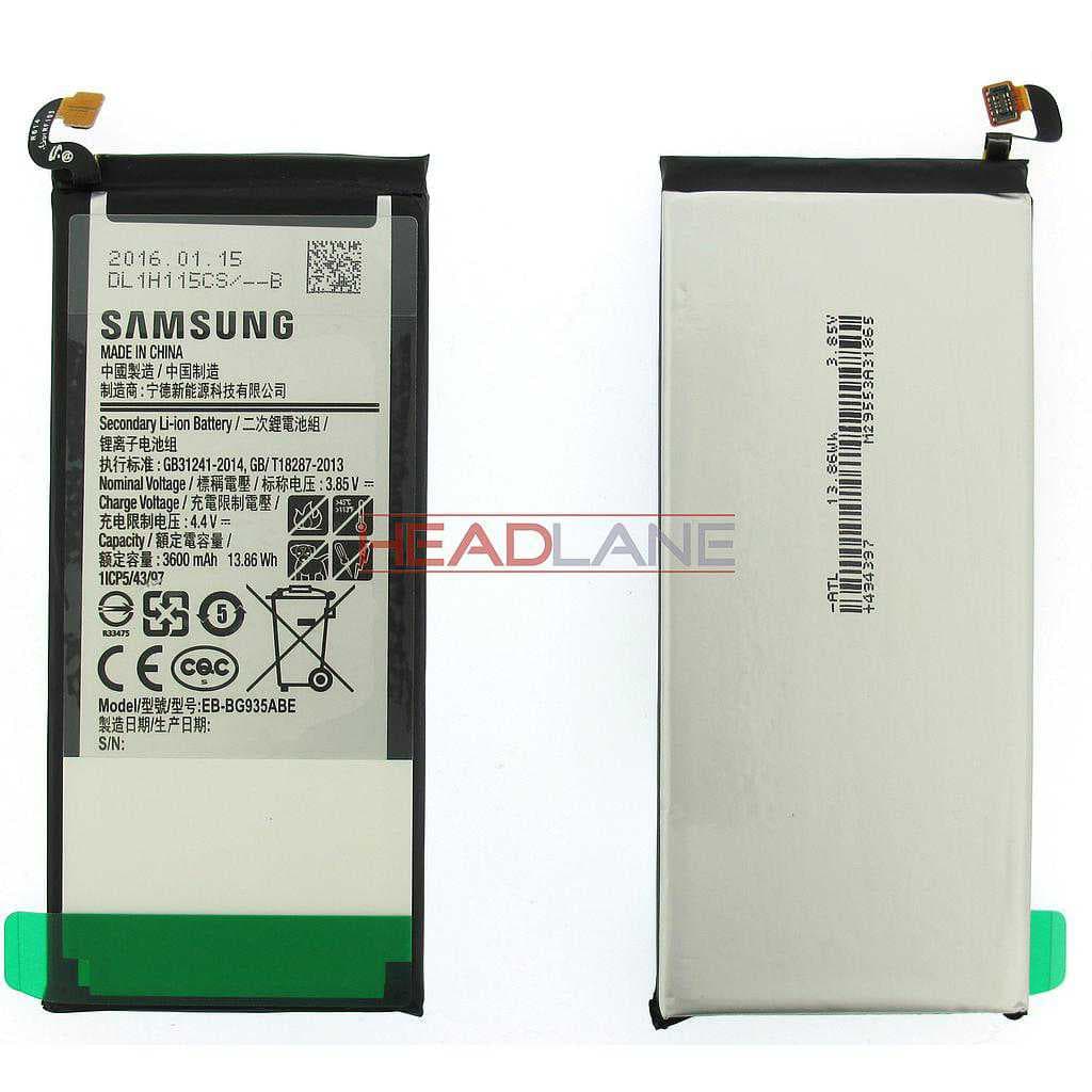 Samsung SM-G935F Galaxy S7 Edge EB-BG935ABE 3600mAh Battery (No Box) - GH43-04575B-NB - Samsung Replacement Part