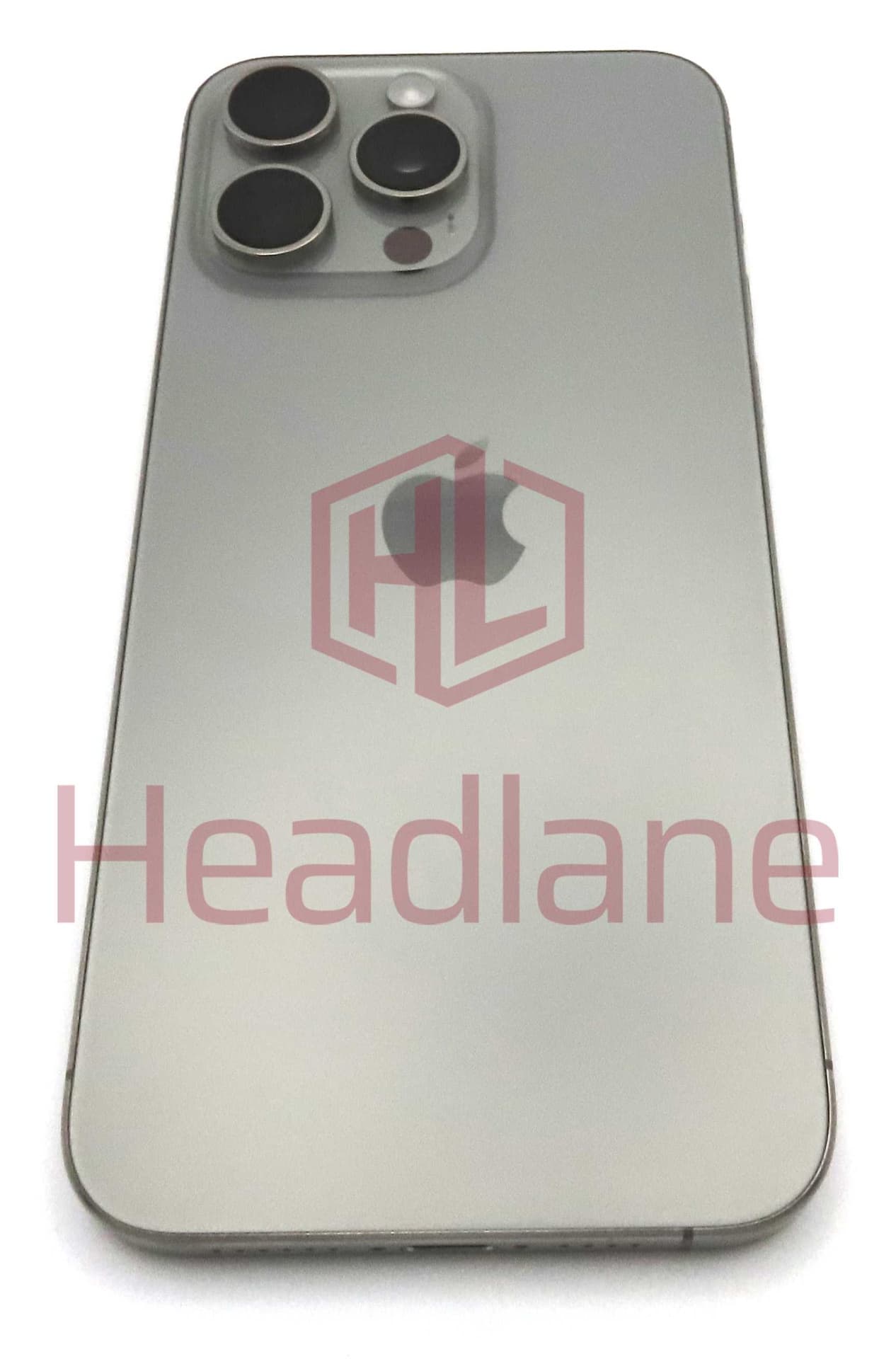 Apple iPhone 15 Pro Max Back / Battery Cover + Small Parts - Natural Titanium (Pulled - Grade A) - IP15PMBH-NT-A - Apple Replacement Part