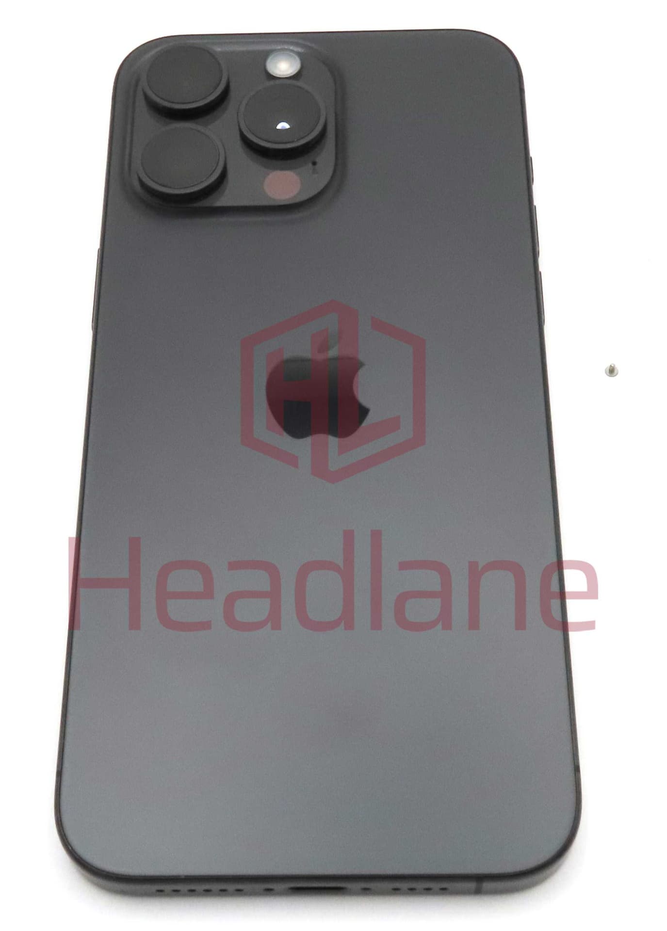 Apple iPhone 15 Pro Max Back / Battery Cover + Small Parts - Black Titanium (Pulled - Grade B) - IP15PMBH-BT-B - Apple Replacement Part