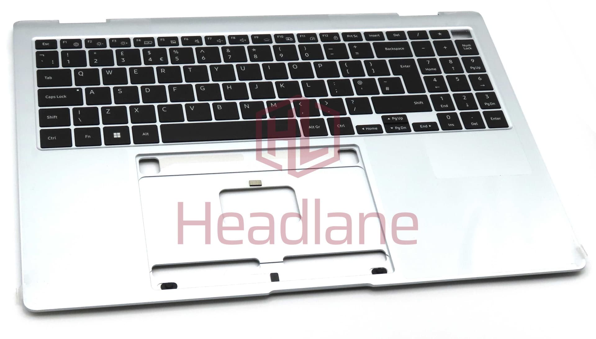 Samsung NP960QGK Galaxy Book4 Pro 360 16" Top Cover + Keyboard - Platinum Silver (UK QWERTY) - BA97-13137A - Samsung Replacement Part