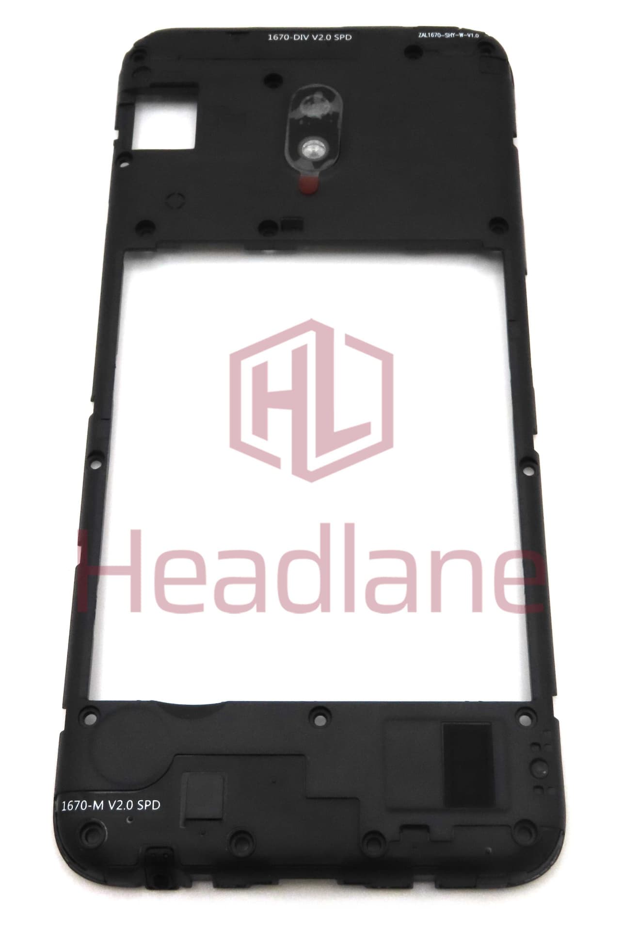 Nokia TA-1183 TA-1188 2.2 Middle Cover / Chassis - Black (Single SIM) - HQ31607961000 - Nokia (HMD) Replacement Part
