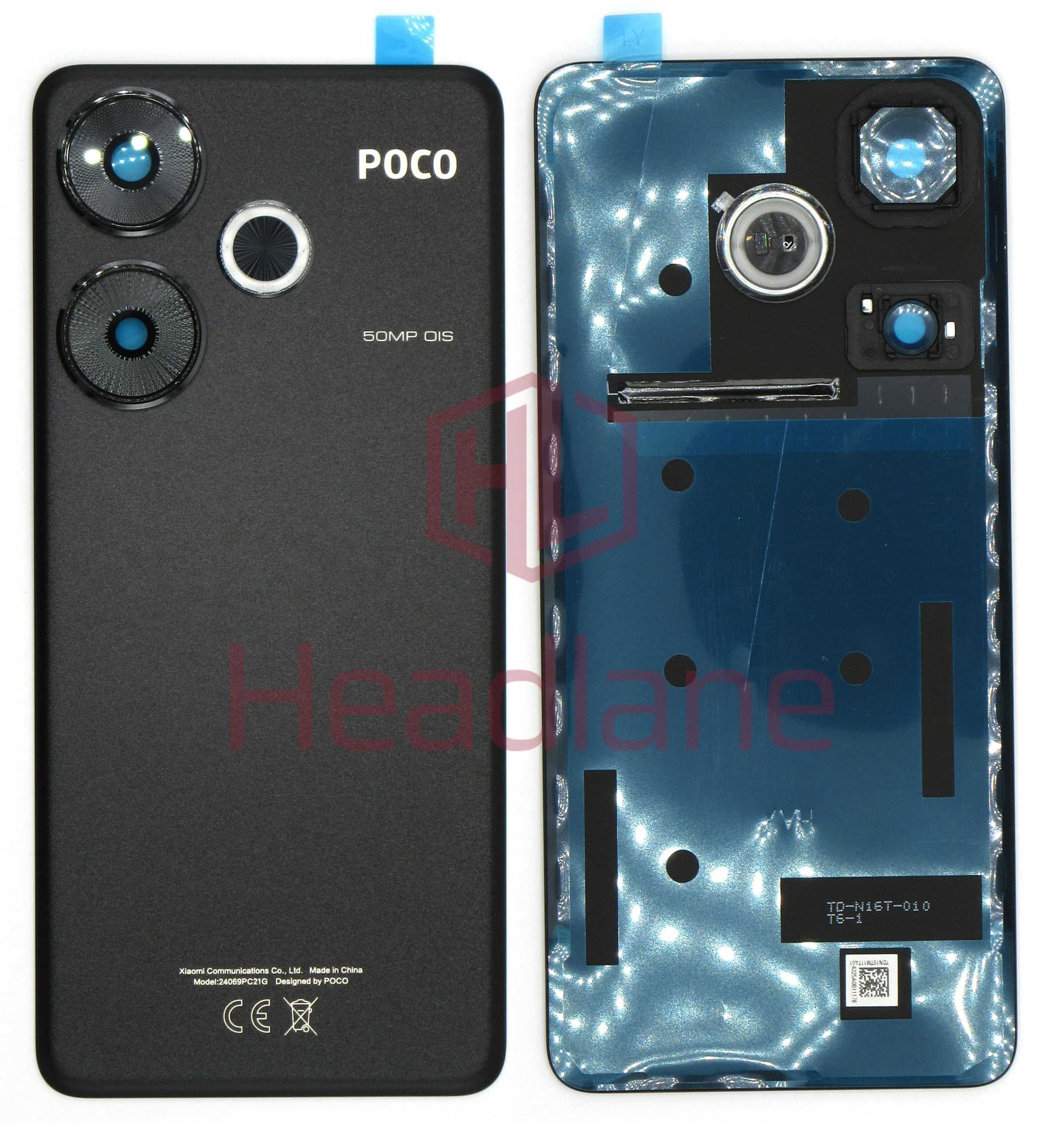 Xiaomi Poco F6 Back / Battery Cover - Black - 5600070N16T00 - Xiaomi Replacement Part