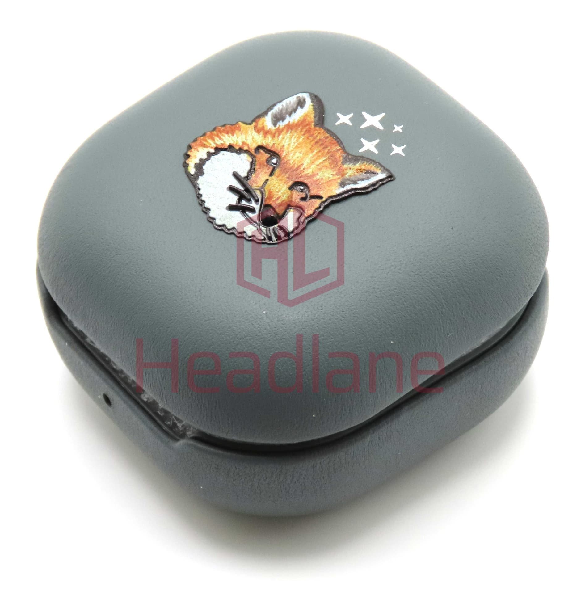 Samsung SM-R177 Galaxy Buds2 (2021) Charging Case / Cradle Leather Cover - Maison Kitsuné - GH98-47286A - Samsung Replacement Part