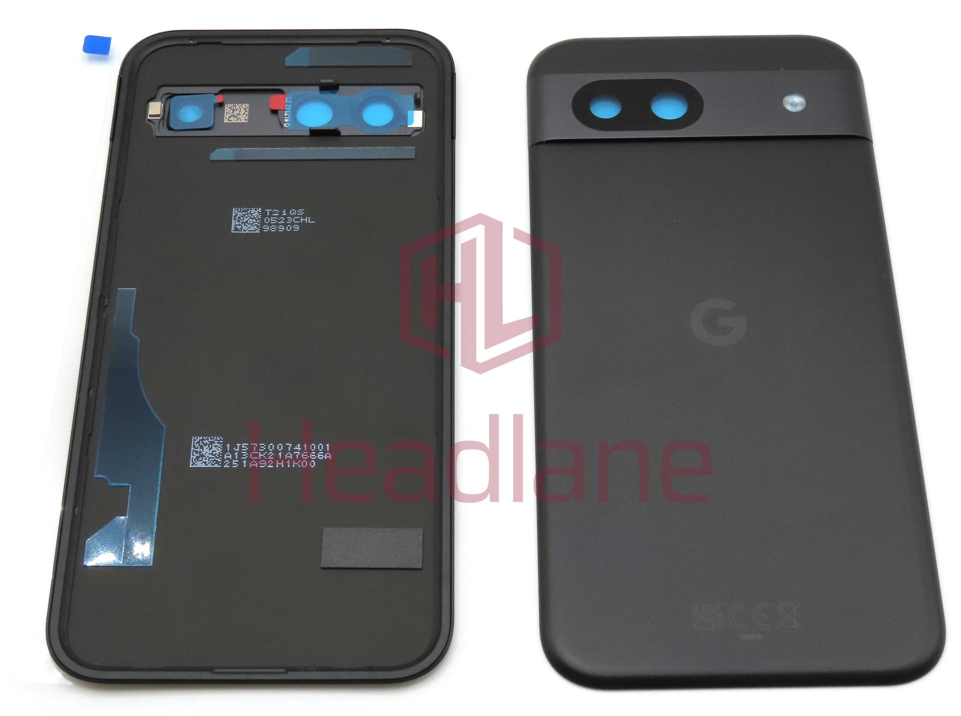 Google Pixel 8a Back / Battery Cover - Obsidian / Black - G949-00784-00 - Google Replacement Part