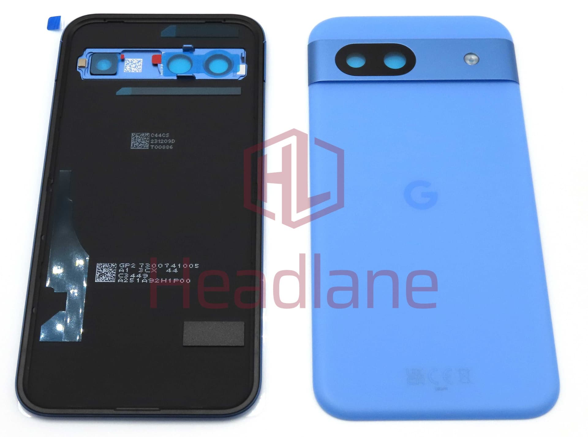 Google Pixel 8a Back / Battery Cover - Bay / Blue - G949-00785-00 - Google Replacement Part