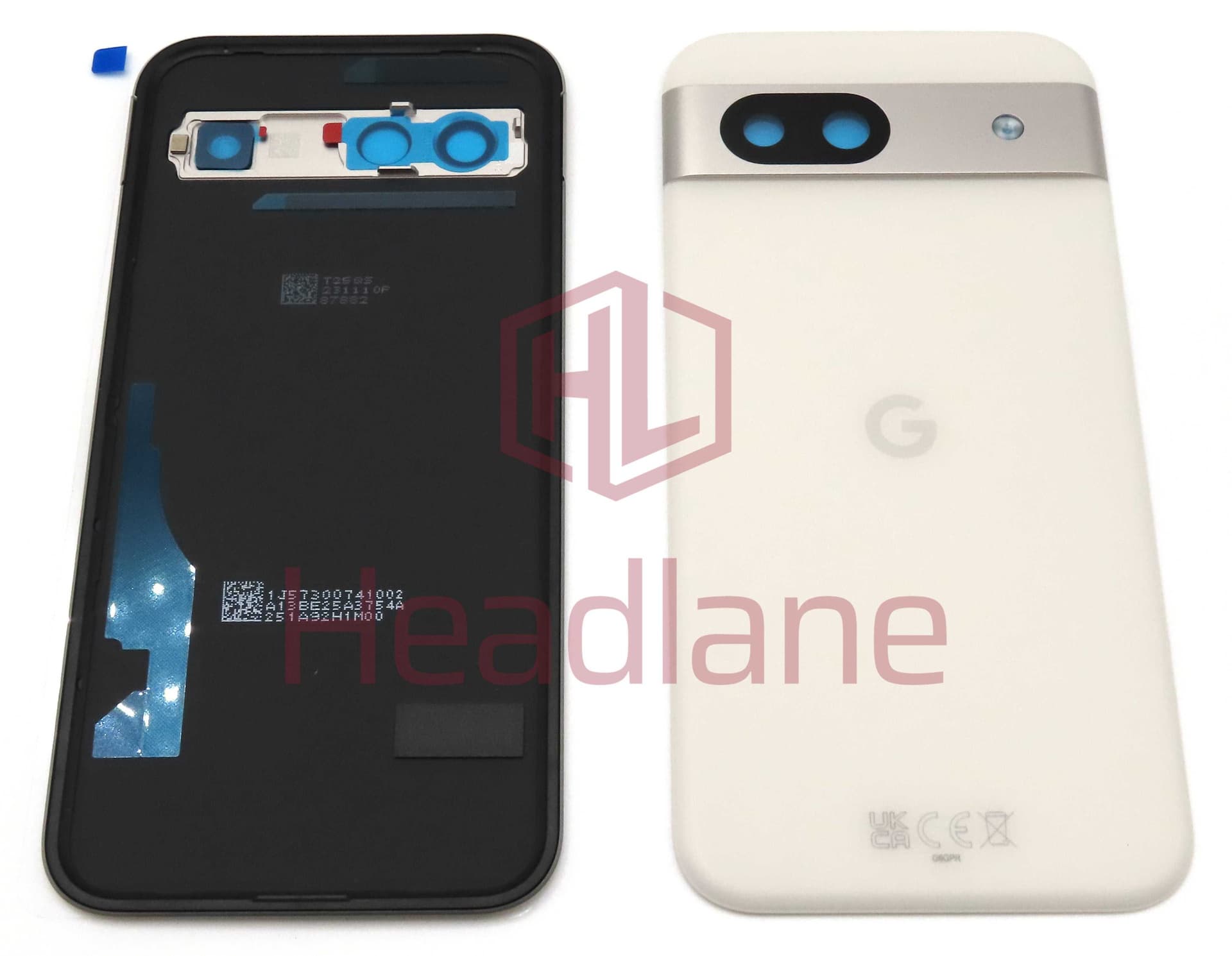 Google Pixel 8a Back / Battery Cover - Porcelain / White - G949-00786-00 - Google Replacement Part