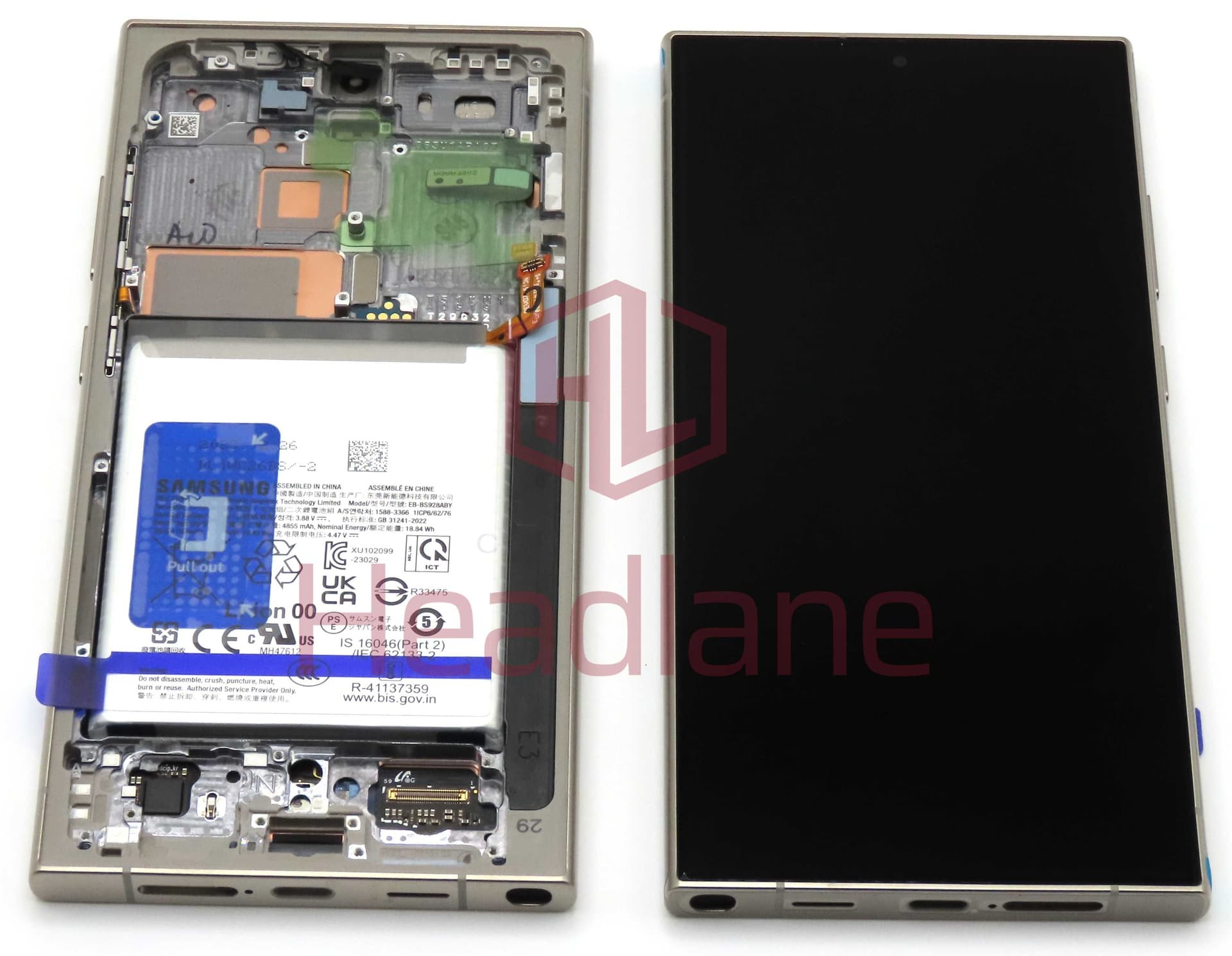 Samsung SM-S928U Galaxy S24 Ultra LCD Display / Screen + Touch + Battery - Titanium Grey / Titanium Orange / Titanium Violet (USA Version) - GH82-33386A - Samsung Replacement Part