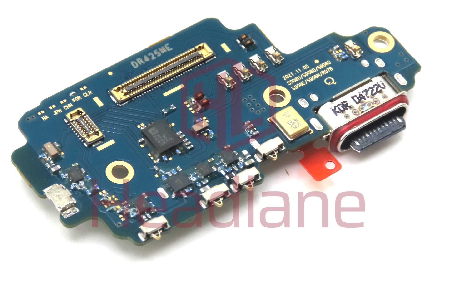 Samsung SM-S908N Galaxy S22 Ultra Charging Port Flex / SIM Card Reader (Korea Version) - GH96-14944A