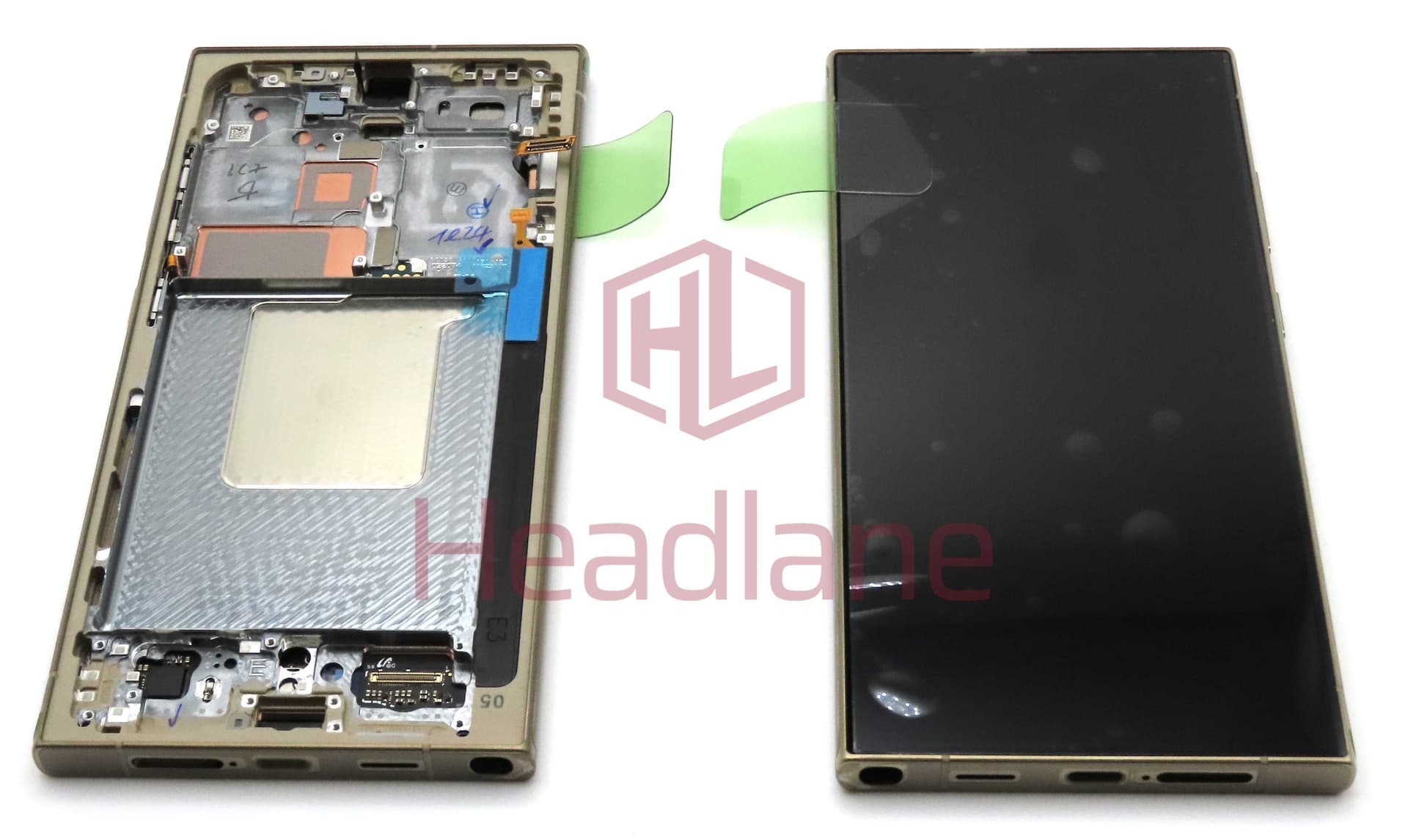 Samsung SM-S928 Galaxy S24 Ultra LCD Display / Screen + Touch - Titanium Yellow  (With Frame - Self Assembled)