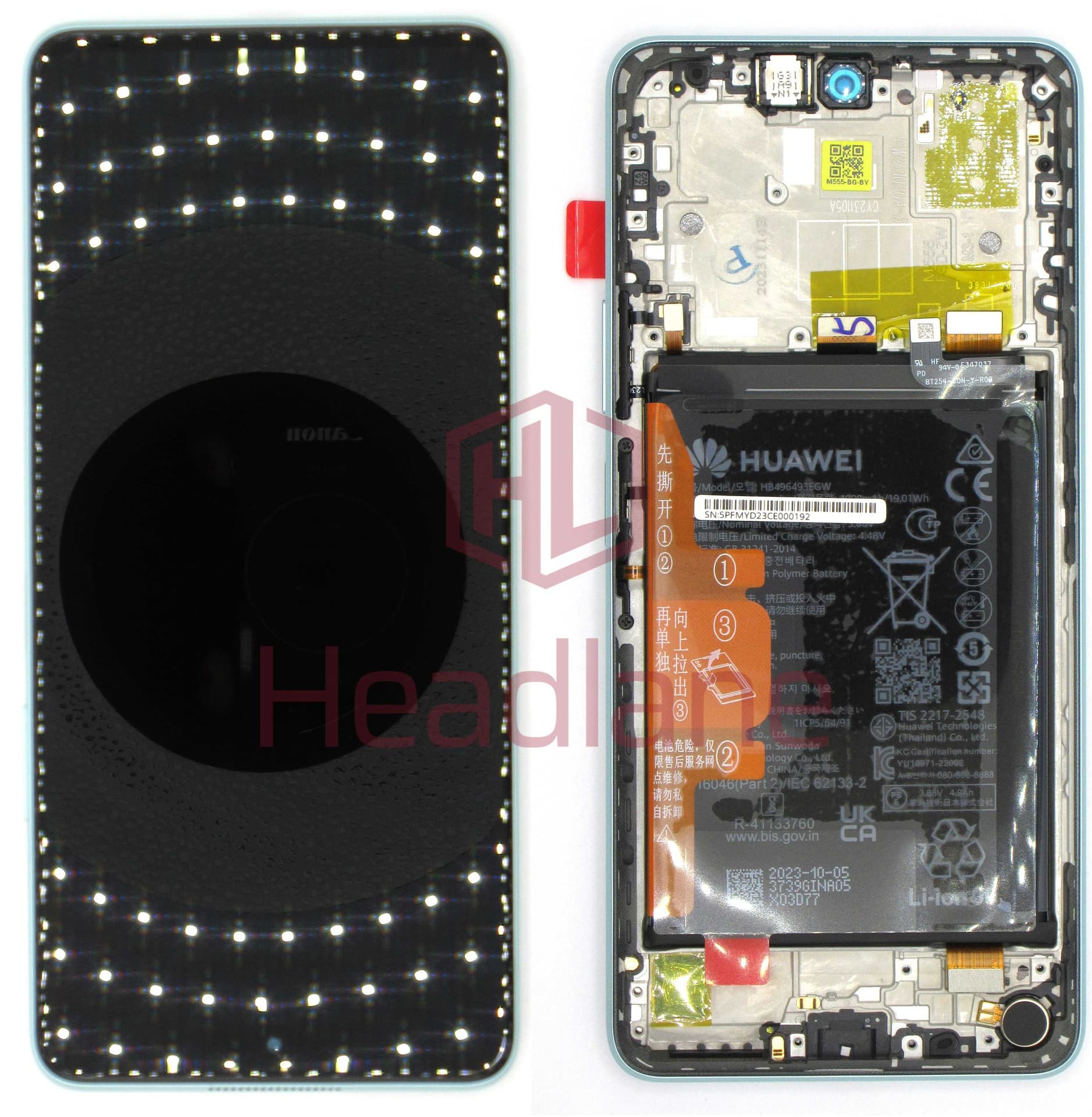 Huawei nova 11i LCD Display / Screen + Touch + HB496493EGW Battery - Green