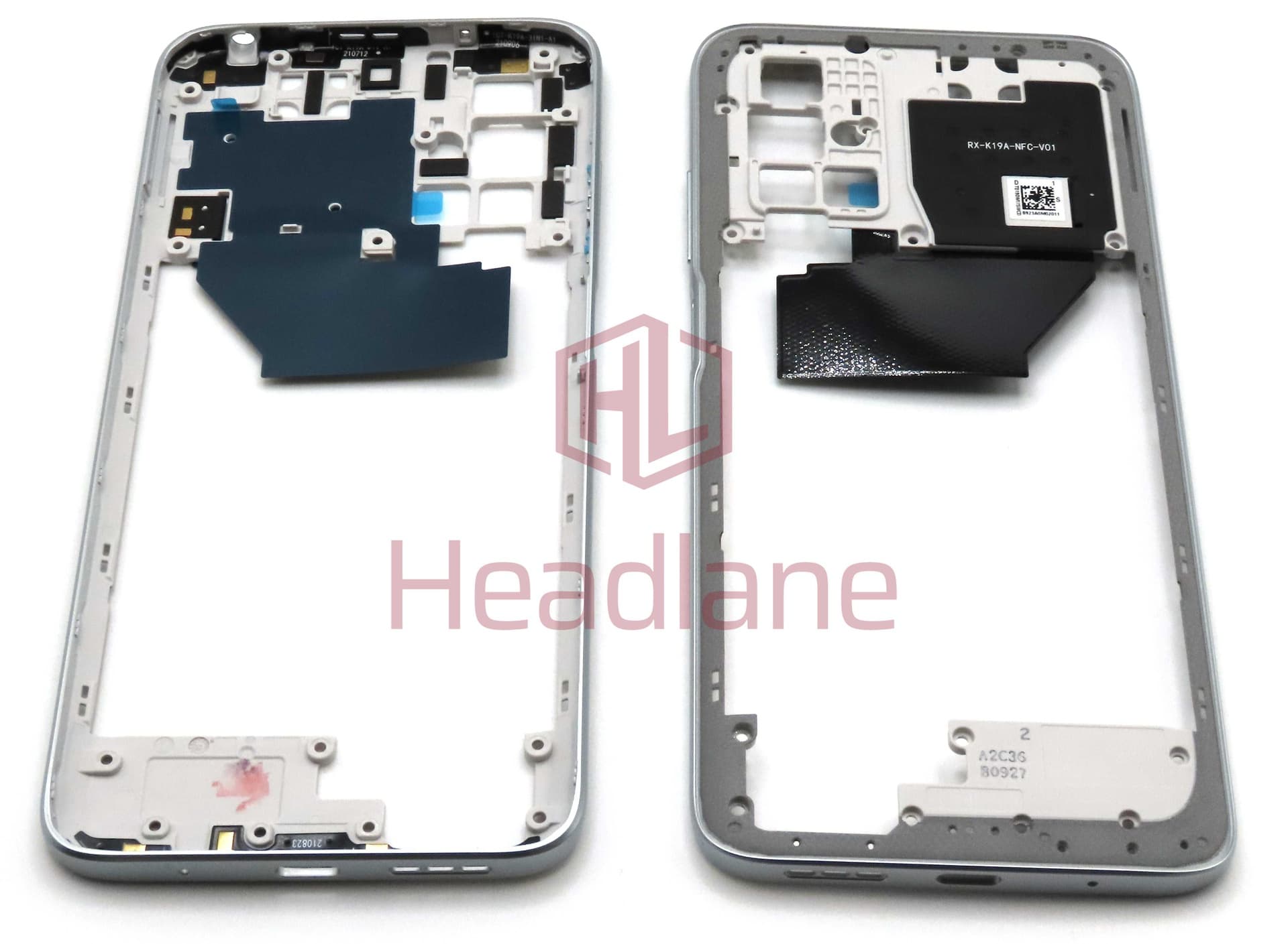 Xiaomi Redmi 10 NFC Middle Cover / Chassis - Silver - 550400004E9X