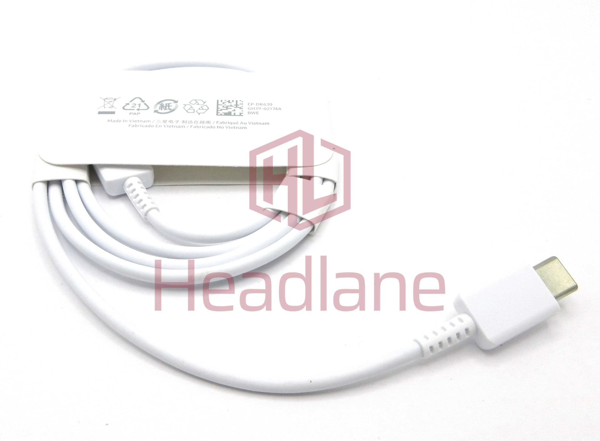 Samsung SM-R530 SM-R630 Galaxy Buds3 / Buds3 Pro EP-DR630BBE USB-C to USC-C Charging Cable - White - GH39-02174A