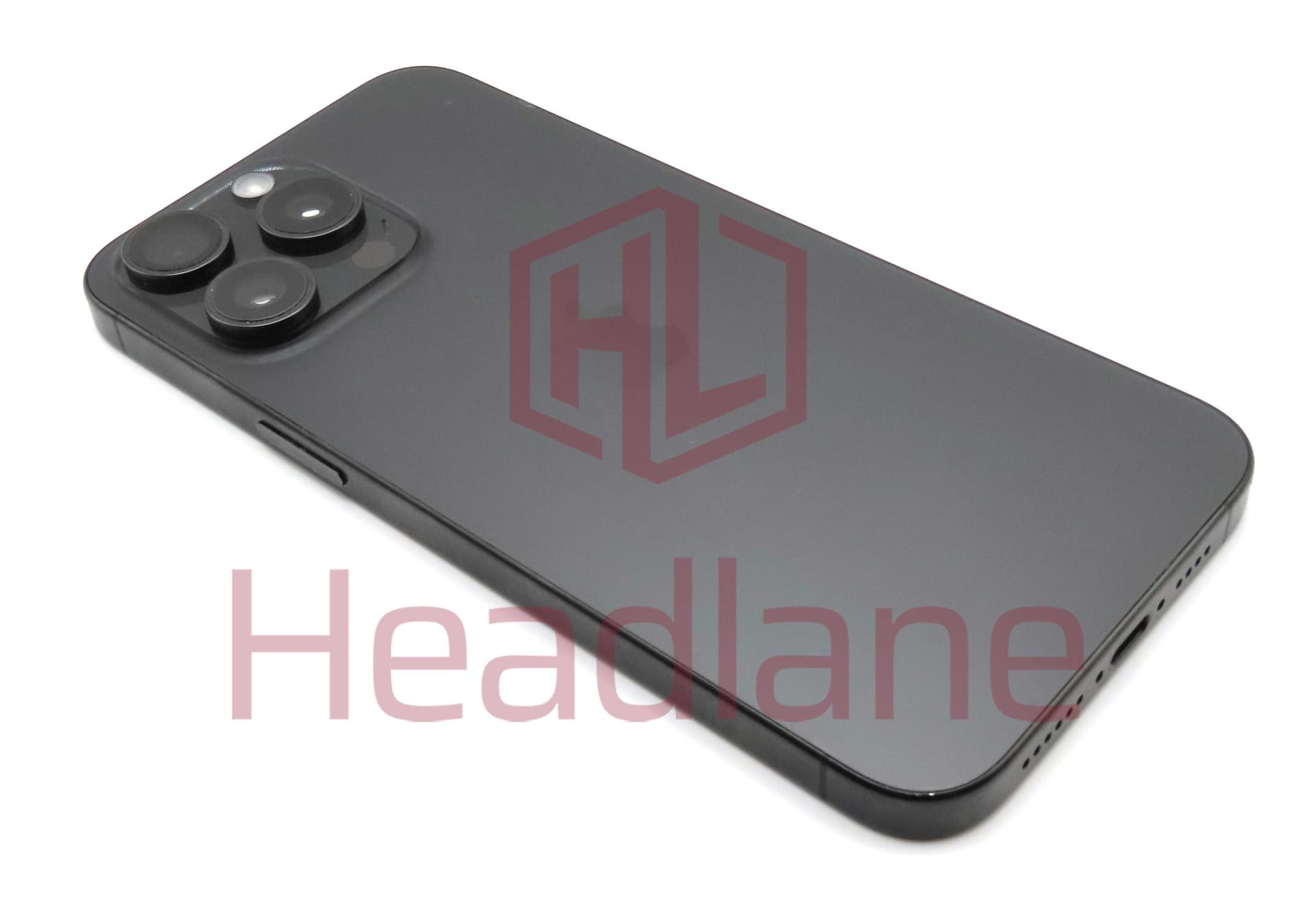 Apple iPhone 15 Pro Max Back / Battery Cover + Small Parts - Black Titanium (Pulled - Grade C) - IP15PMBH-BT-C
