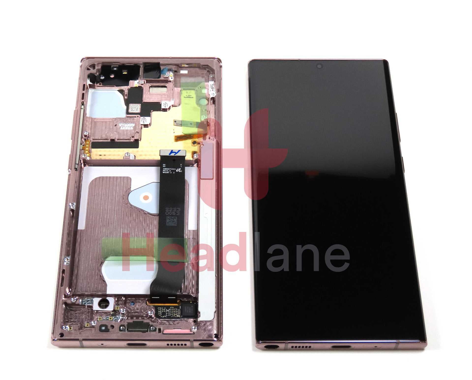 Samsung SM-N986 N985 Galaxy Note 20 Ultra 5G /4G LCD Display / Screen + Touch - Bronze (No Camera) (No Box) - GH82-31453D-NB