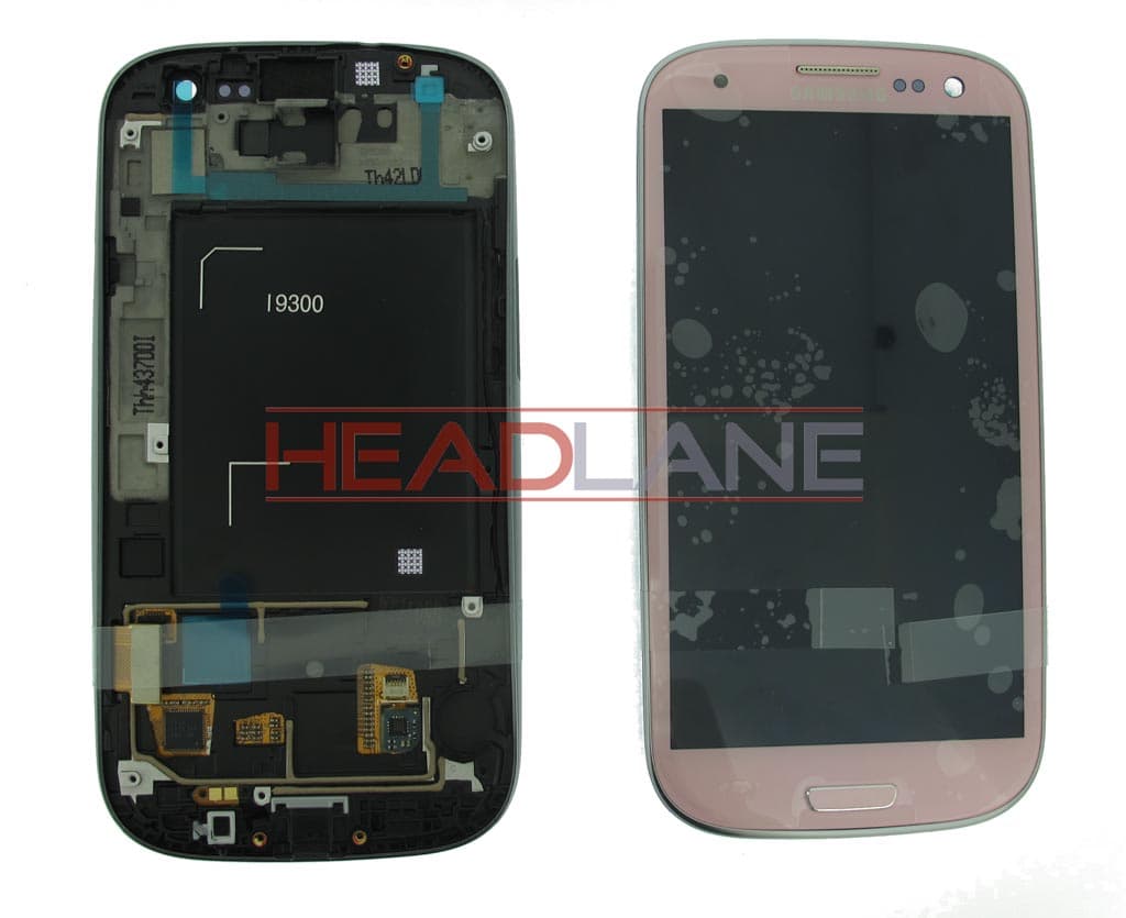 Samsung GT-I9300 Galaxy S3 LCD Display / Screen + Touch - Pink - GH97-13630G - Samsung Replacement Part