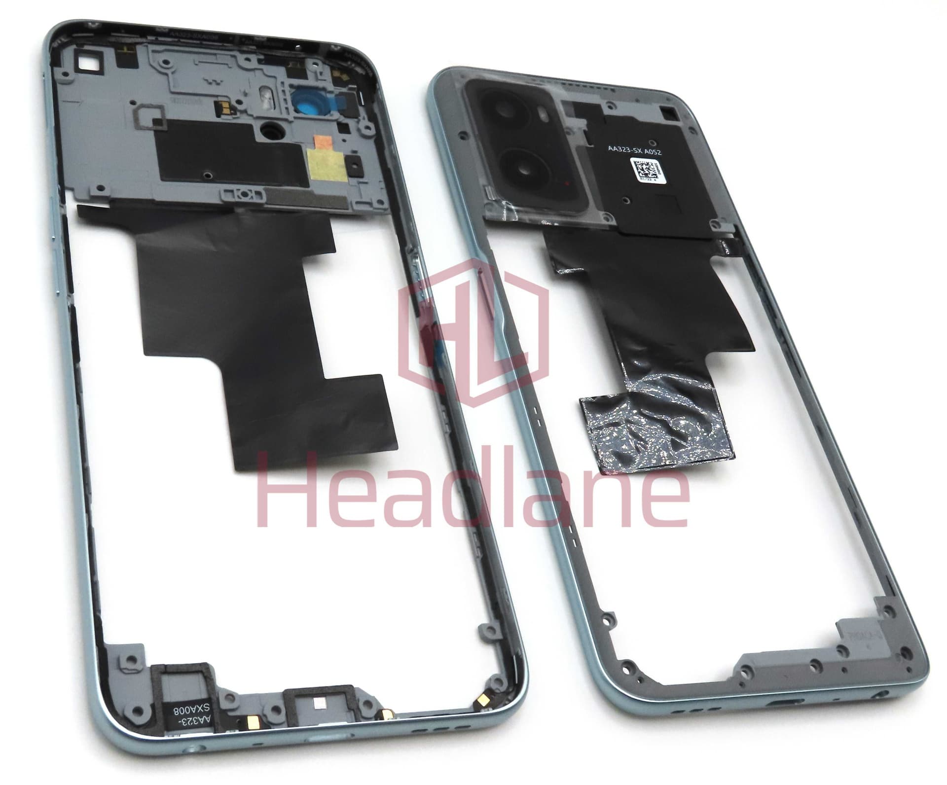 Oppo CPH2375 A76 Middle Cover / Chassis - Blue - 4130049 - Oppo Replacement Part