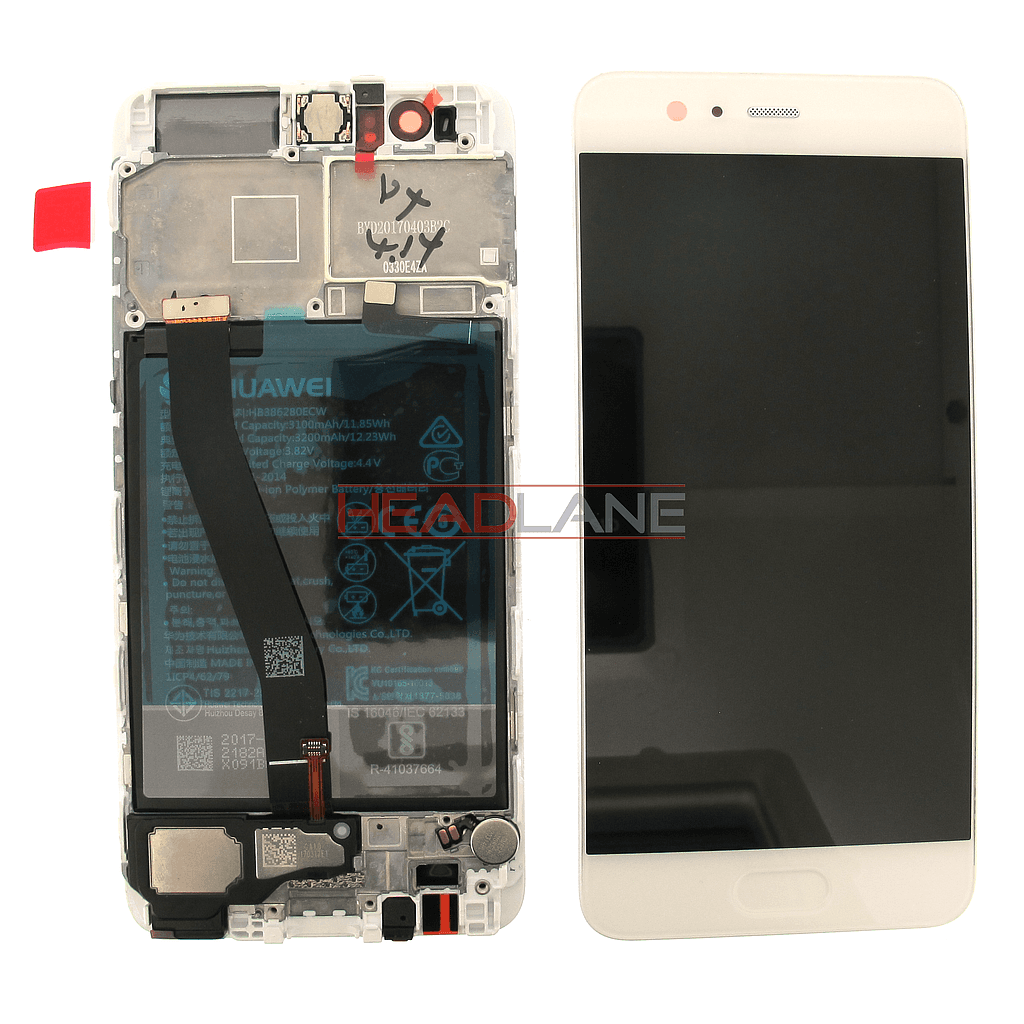 Huawei P10 Premium LCD Display / Screen + Touch + Battery Assembly - Green - 02351ENH - Huawei Replacement Part