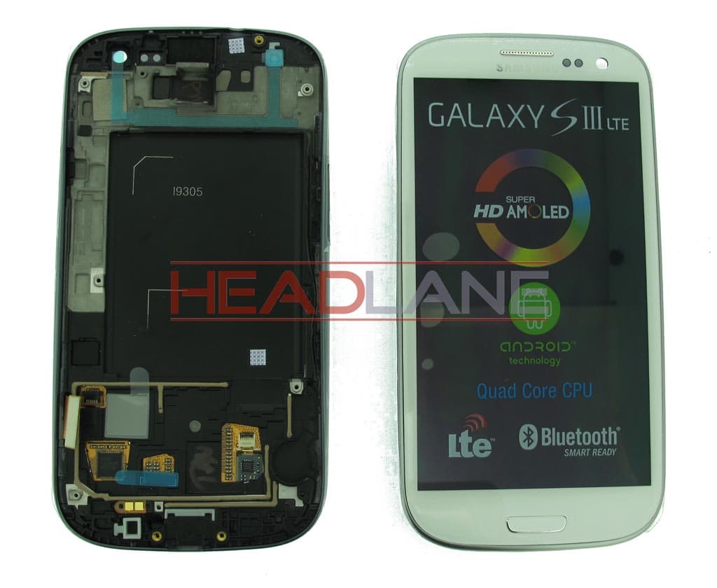 Samsung GT-I9305 Galaxy S3 LTE LCD Display / Screen + Touch - Ceramic White - GH97-14106C - Samsung Replacement Part