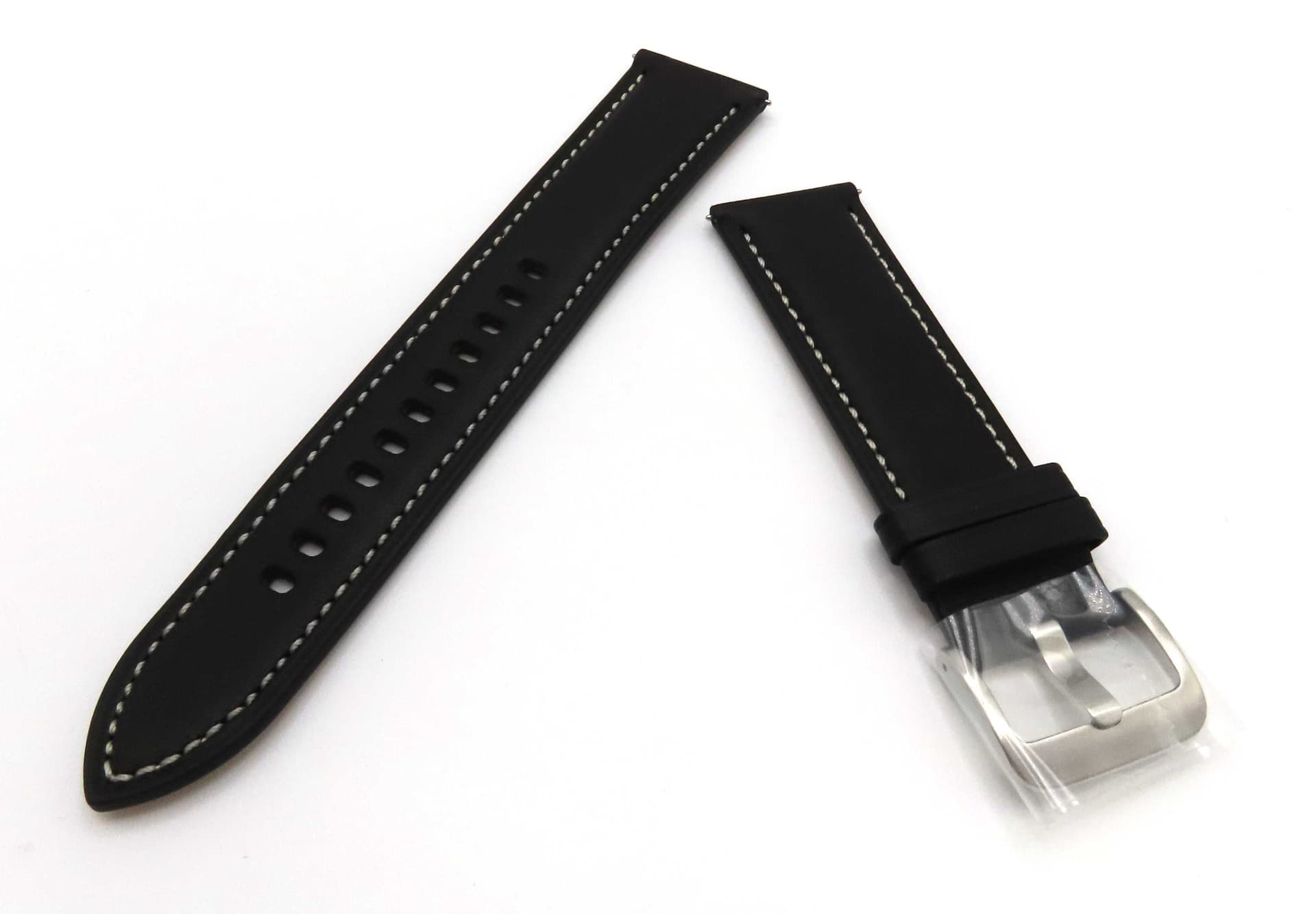 Samsung SM-R840 R845 Galaxy Watch3 Watch Strap Set - Black (Medium / Large) - GH98-45536A - Samsung Replacement Part