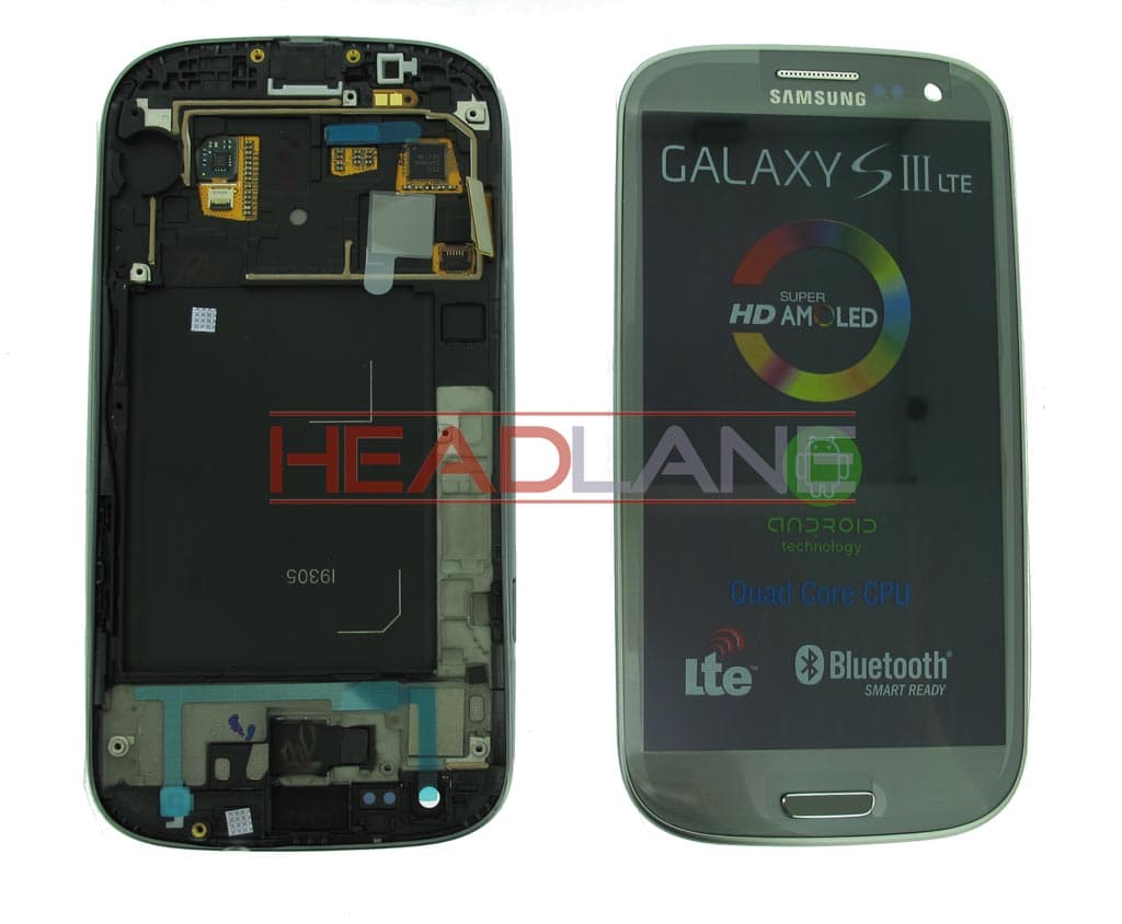 Samsung GT-I9305 Galaxy S3 LTE LCD Display / Screen + Touch - Grey - GH97-14106A - Samsung Replacement Part