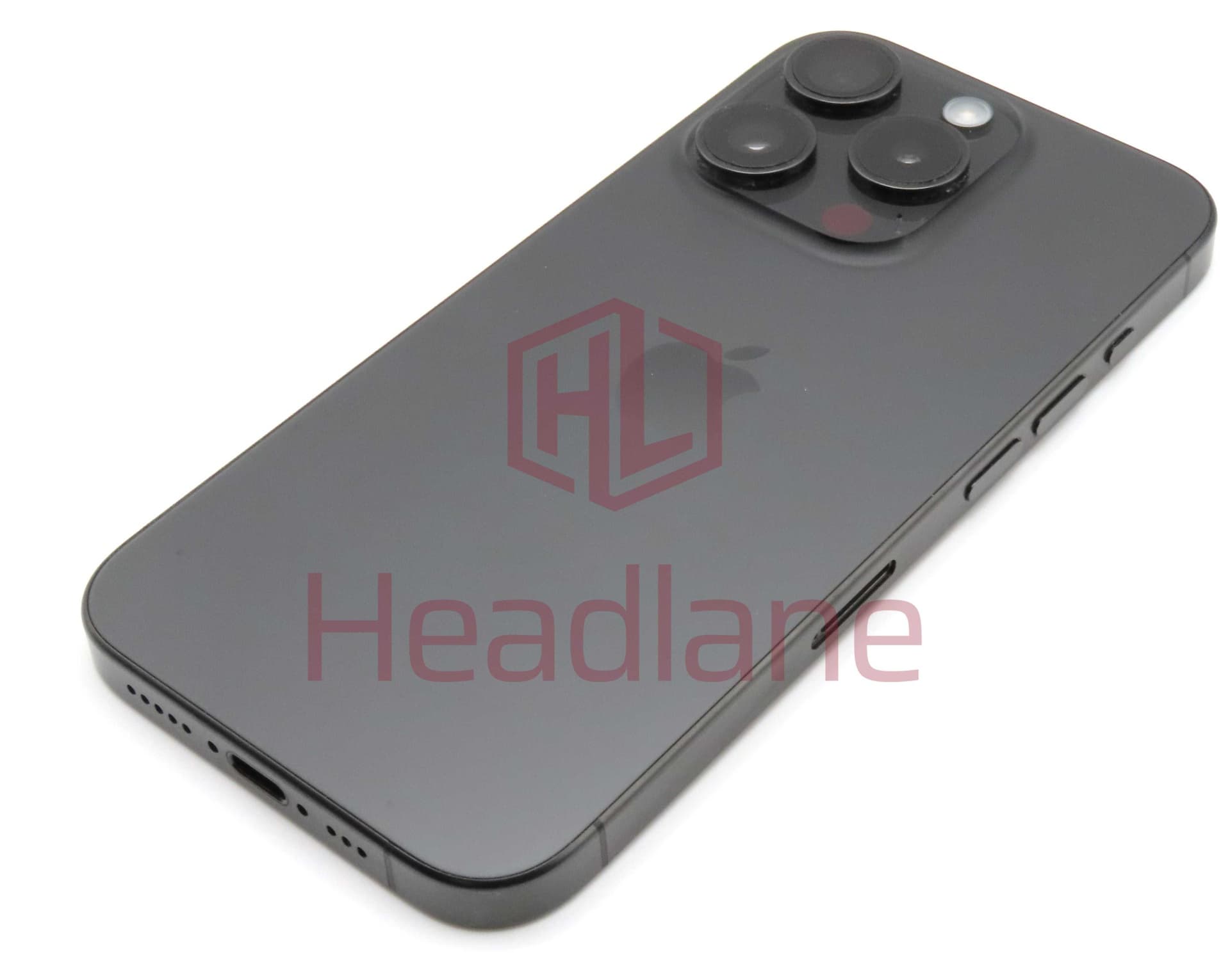 iPhone 15 Pro Back / Battery Cover + Small Parts - Black Titanium (Pulled - Grade B) - IP15PRBH-BT-B