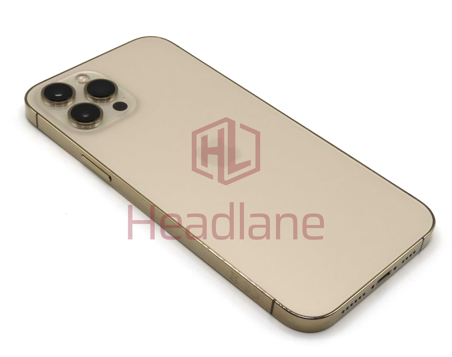iPhone 12 Pro Max Back / Battery Cover + Small Parts - Gold (Pulled - Grade A) - IP12PMBH-GL-A