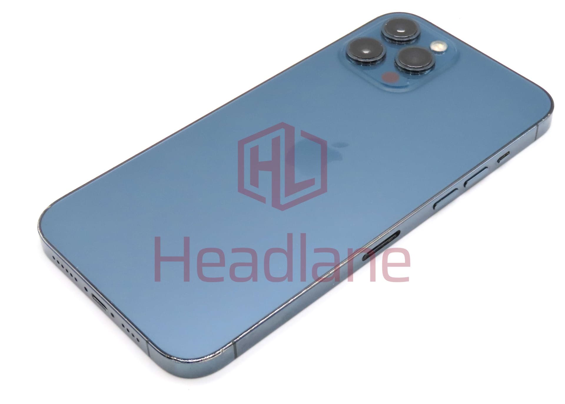 iPhone 12 Pro Max Back / Battery Cover + Small Parts - Blue (Pulled - Grade C) - IP12PMBH-PB-C