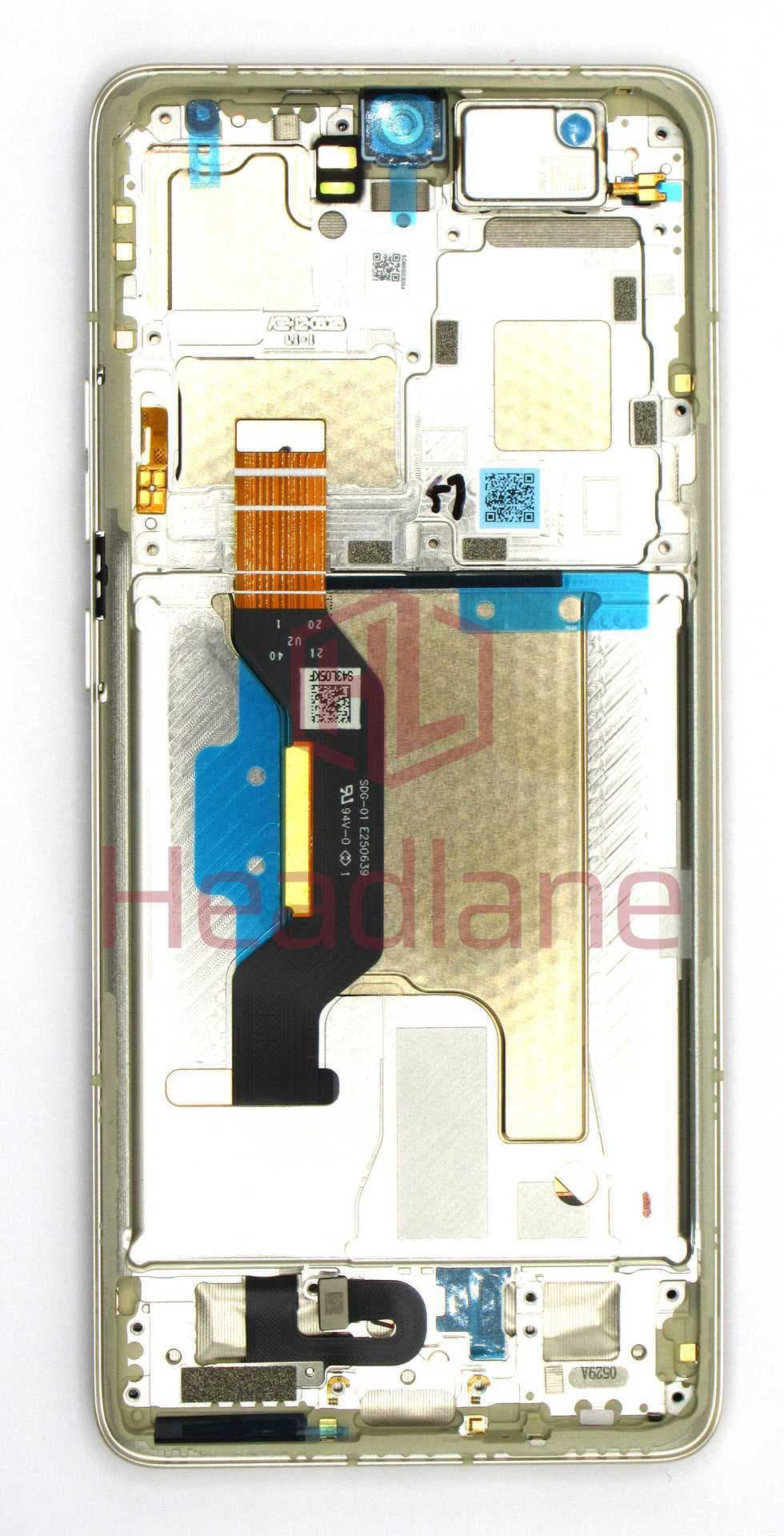 Motorola XT2401 Edge 50 Ultra LCD Display / Screen + Touch - Gold / Nordic Wood - 5D68C24490