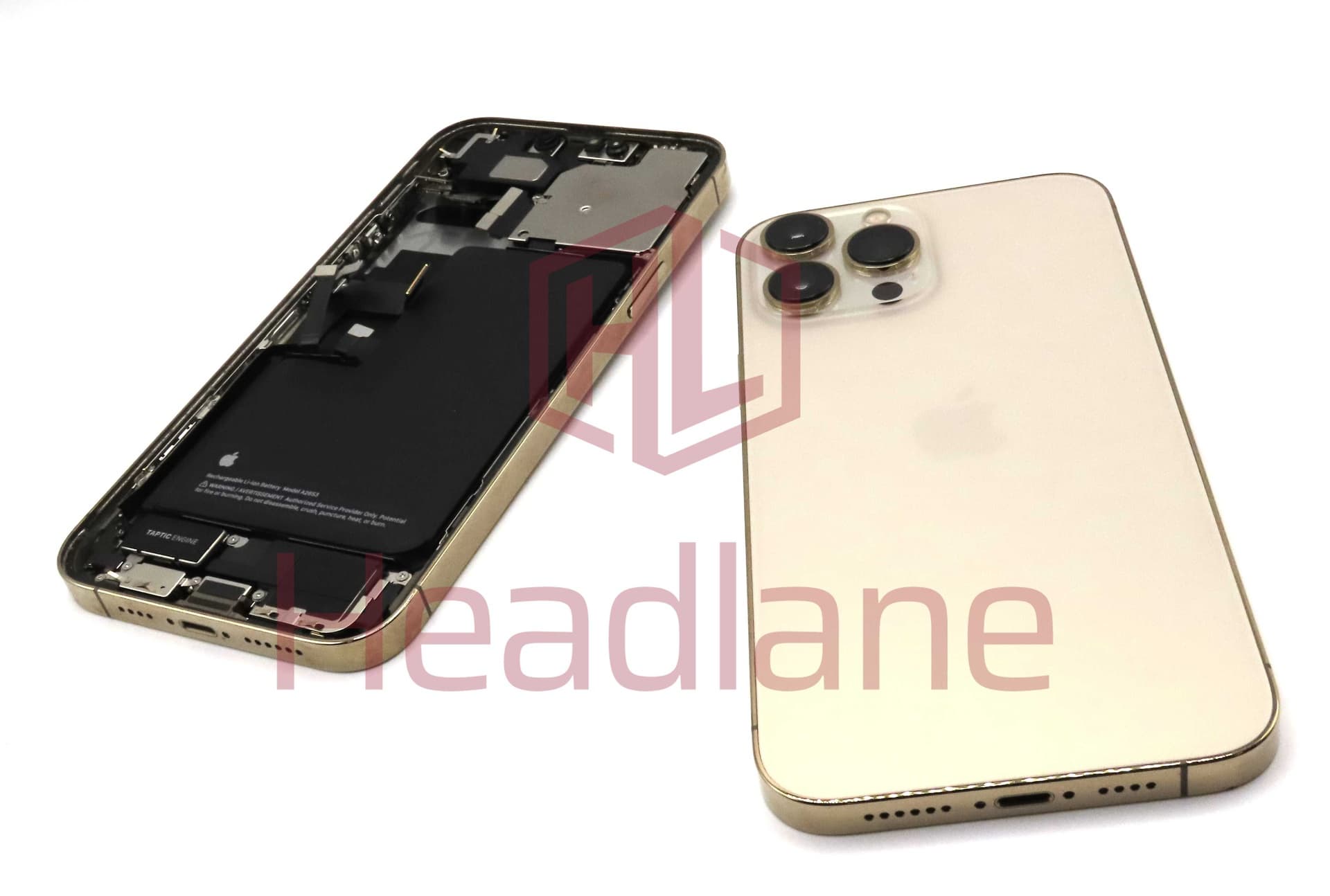 iPhone 13 Pro Max Back / Battery Cover + Small Parts - Gold (Pulled - Grade C) - IP13PMBH-GD-C