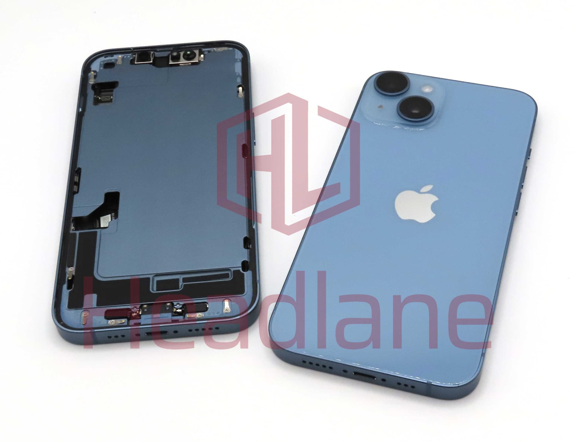 iPhone 14 Back / Battery Cover + Small Parts - Blue (Pulled - Grade A) - IP14BH-BL-A