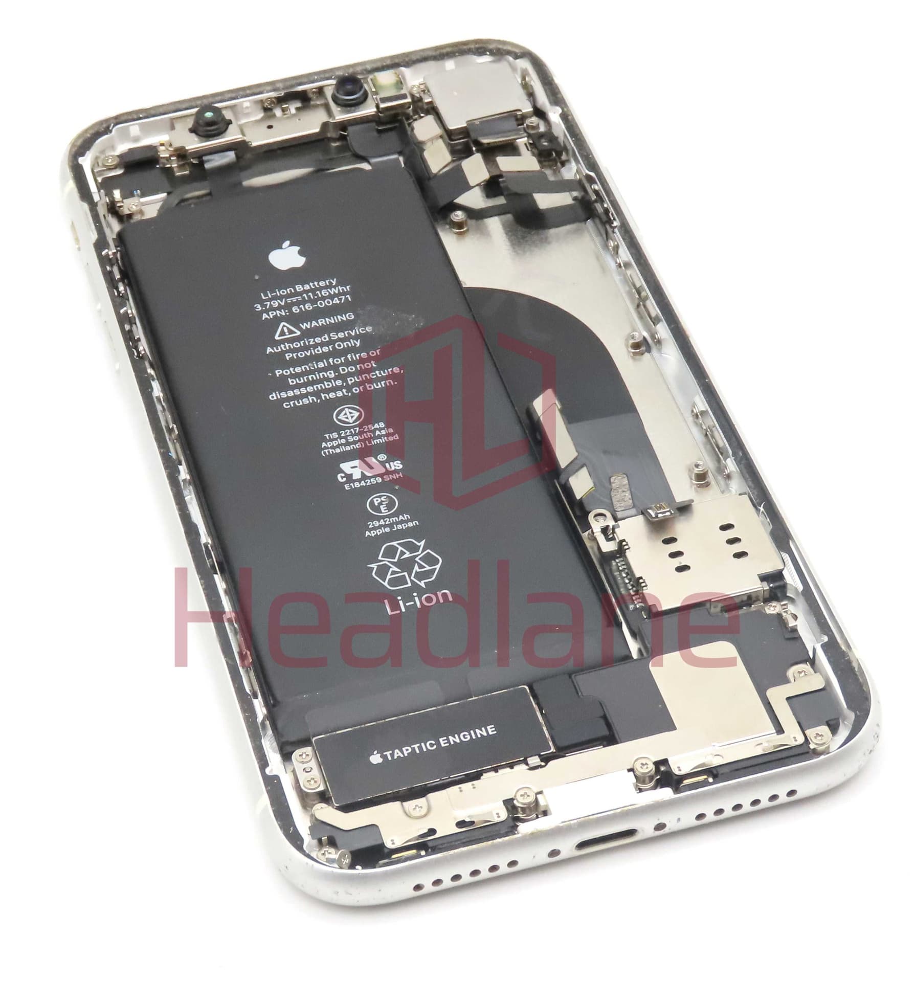 Apple iPhone XR Back / Battery Cover + Small Parts - White (Pulled - Grade C) - IPXRBH-WT-C