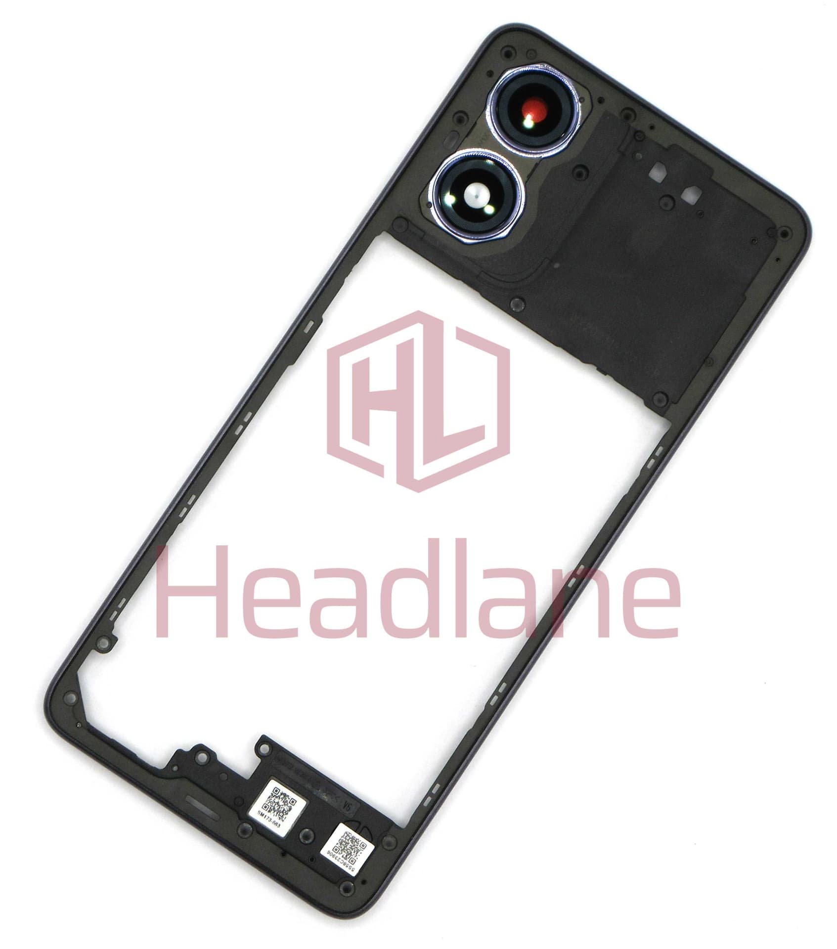 Motorola XT2421-3 XT2421-4 XT2421-5 Moto G04 Middle Cover / Chassis - Concord Black - 5S58C23906