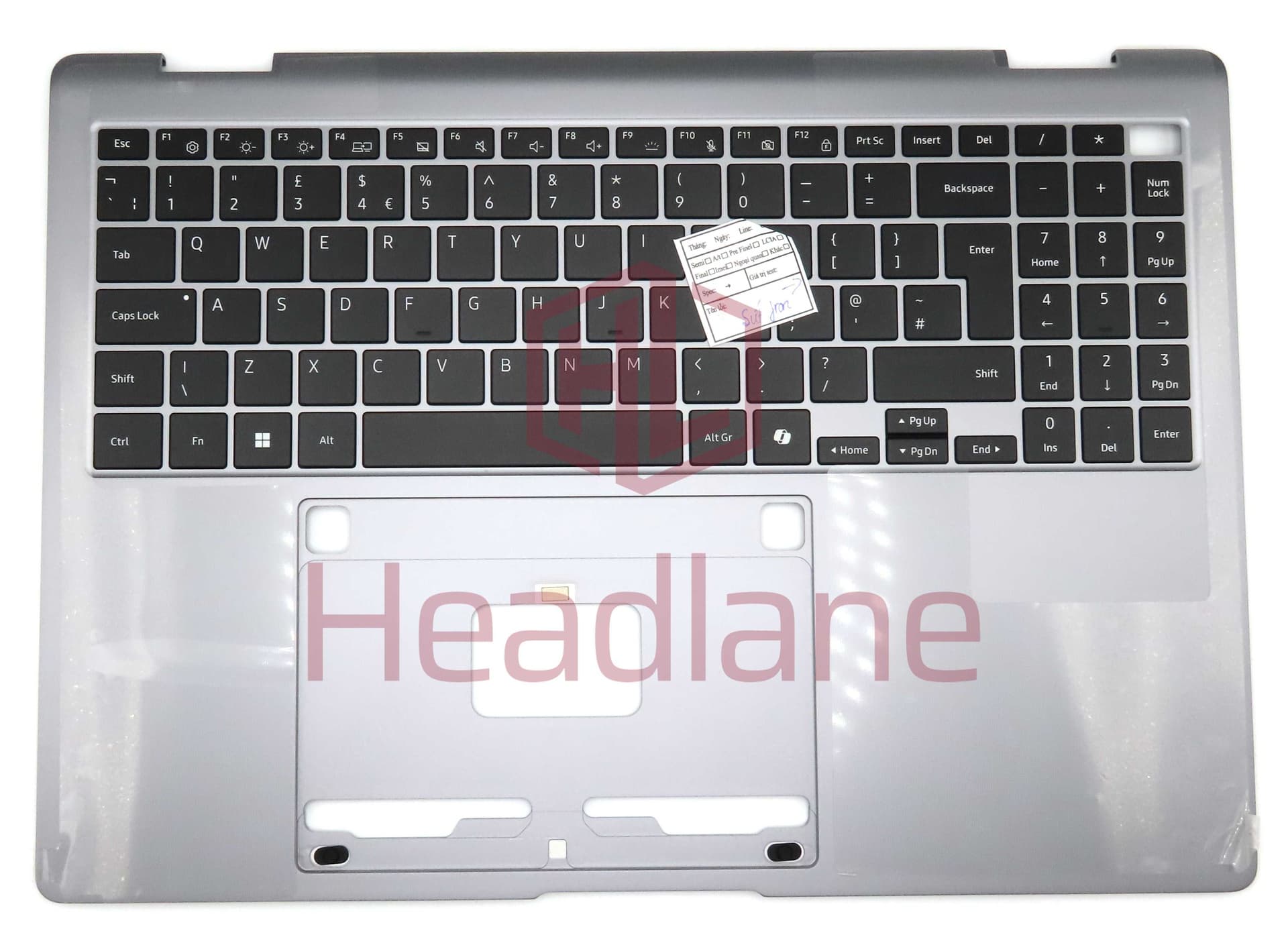 Samsung NP960QHA Galaxy Book5 Pro 360 Top Cover + Keyboard - Grey (UK QWERTY) - BA97-13400A