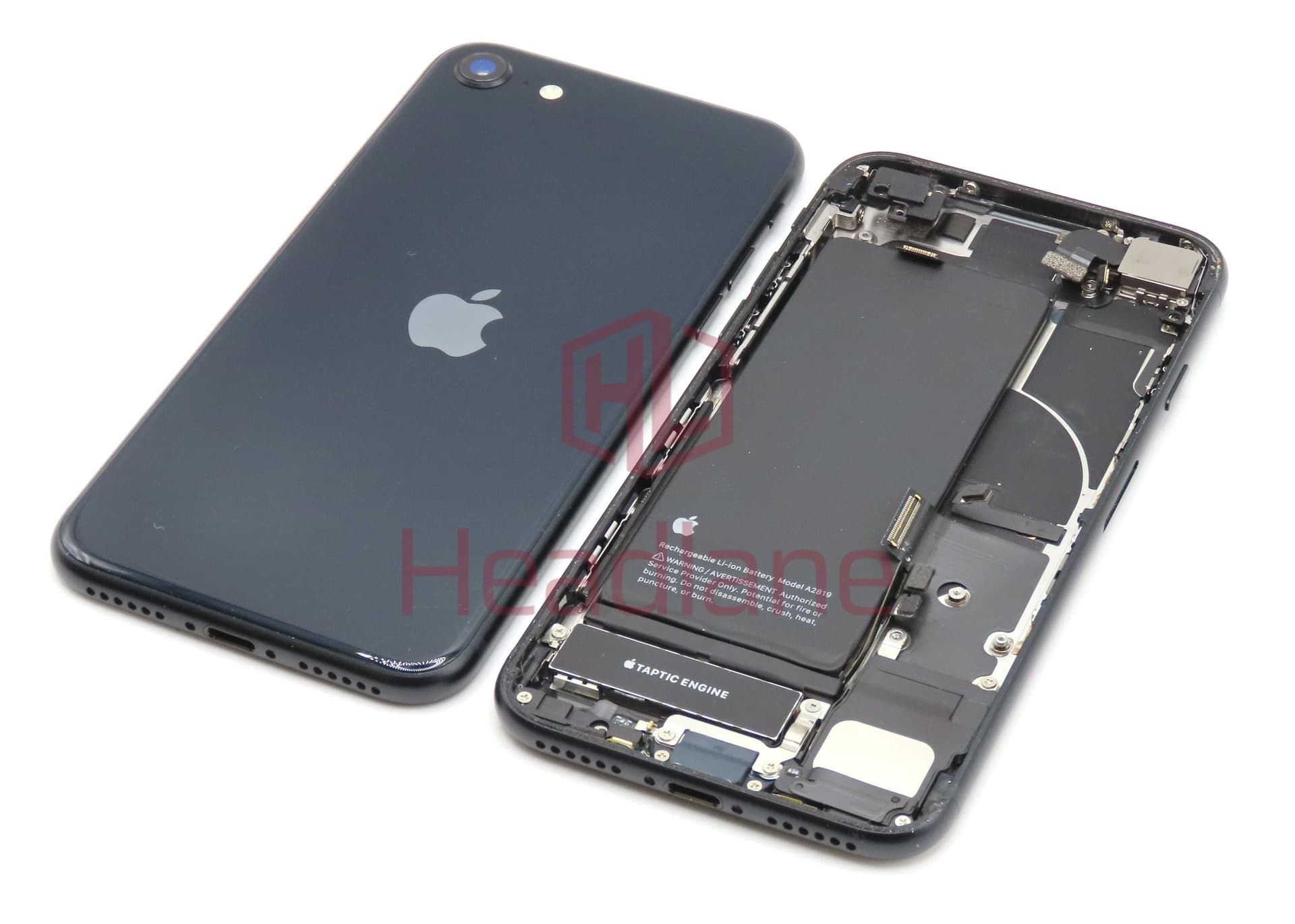 iPhone SE (3rd Gen) Back / Battery Cover + Small Parts - Black (Pulled - Grade C) - IPSE3BH-BK-C - Unknown Replacement Part