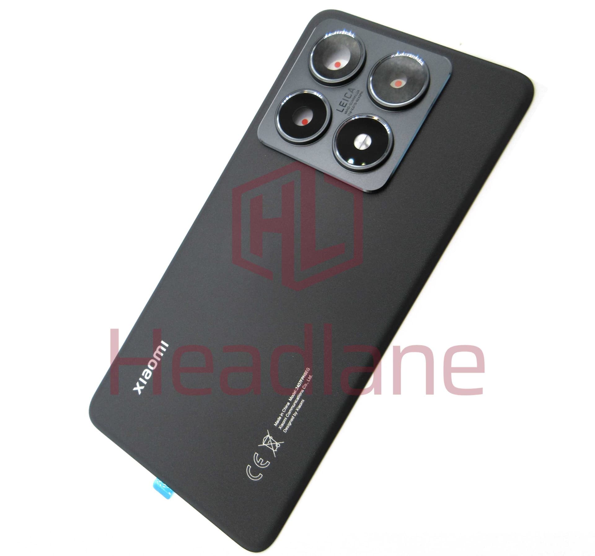 Xiaomi 14T Pro Back / Battery Cover - Titan Black - 56001800N1200 - Xiaomi Replacement Part