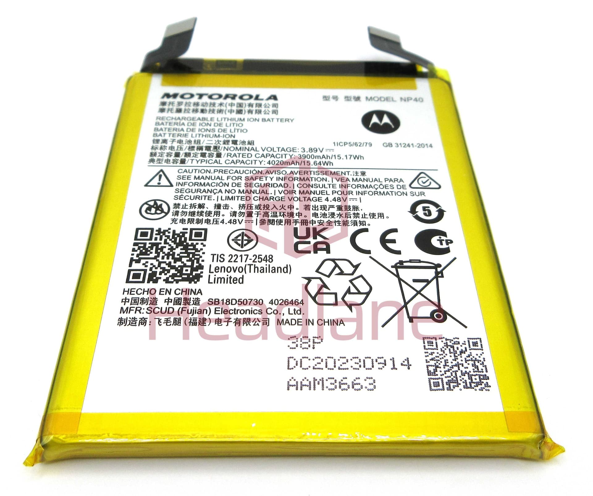 Motorola XT2245 Edge 30 Neo NP40 4020mAh Battery - SB18D50730 - Lenovo / Motorola Replacement Part