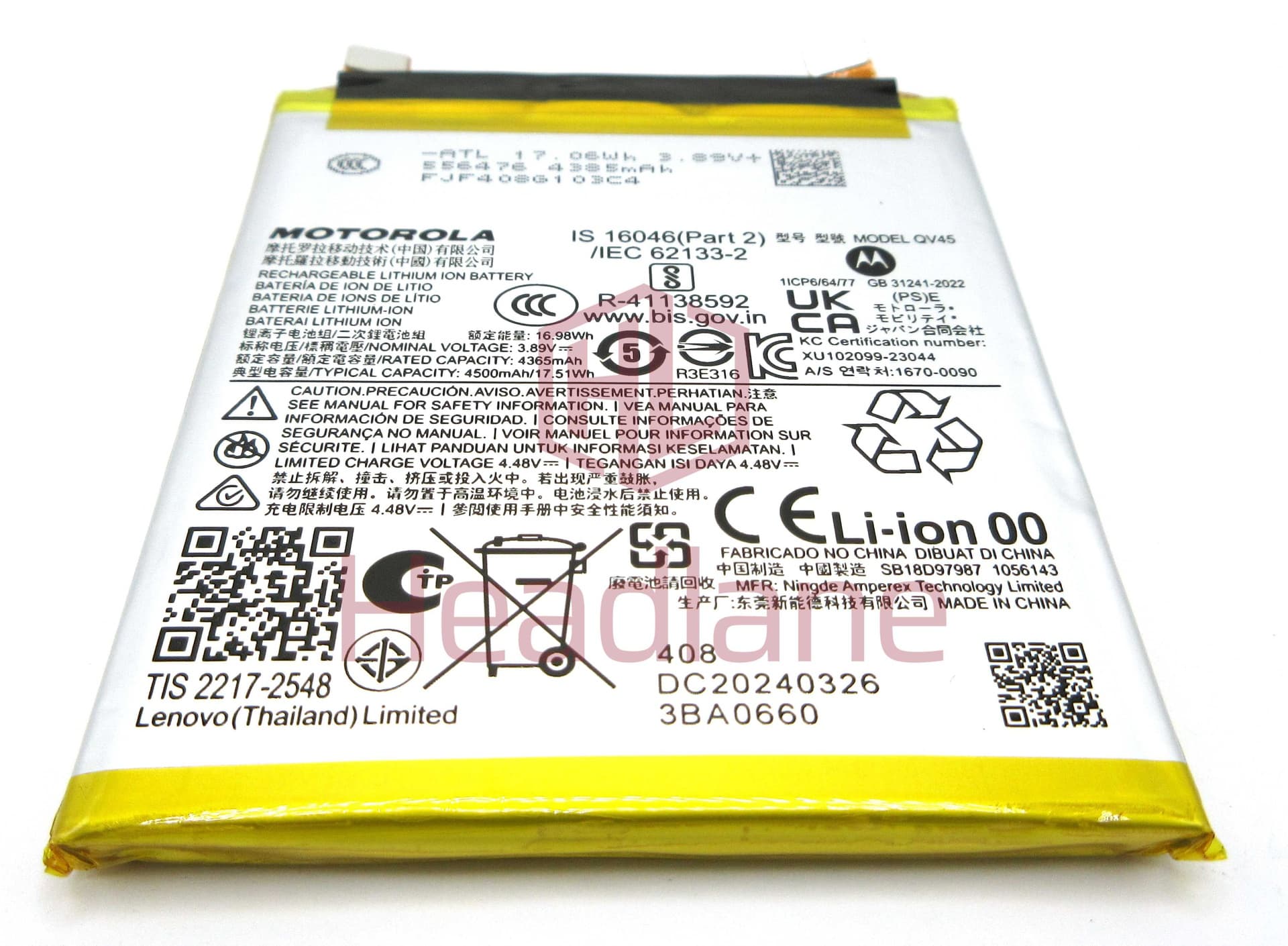 Motorola XT2401 Edge 50 Ultra QV45 4500mAh Battery - SB18D97987