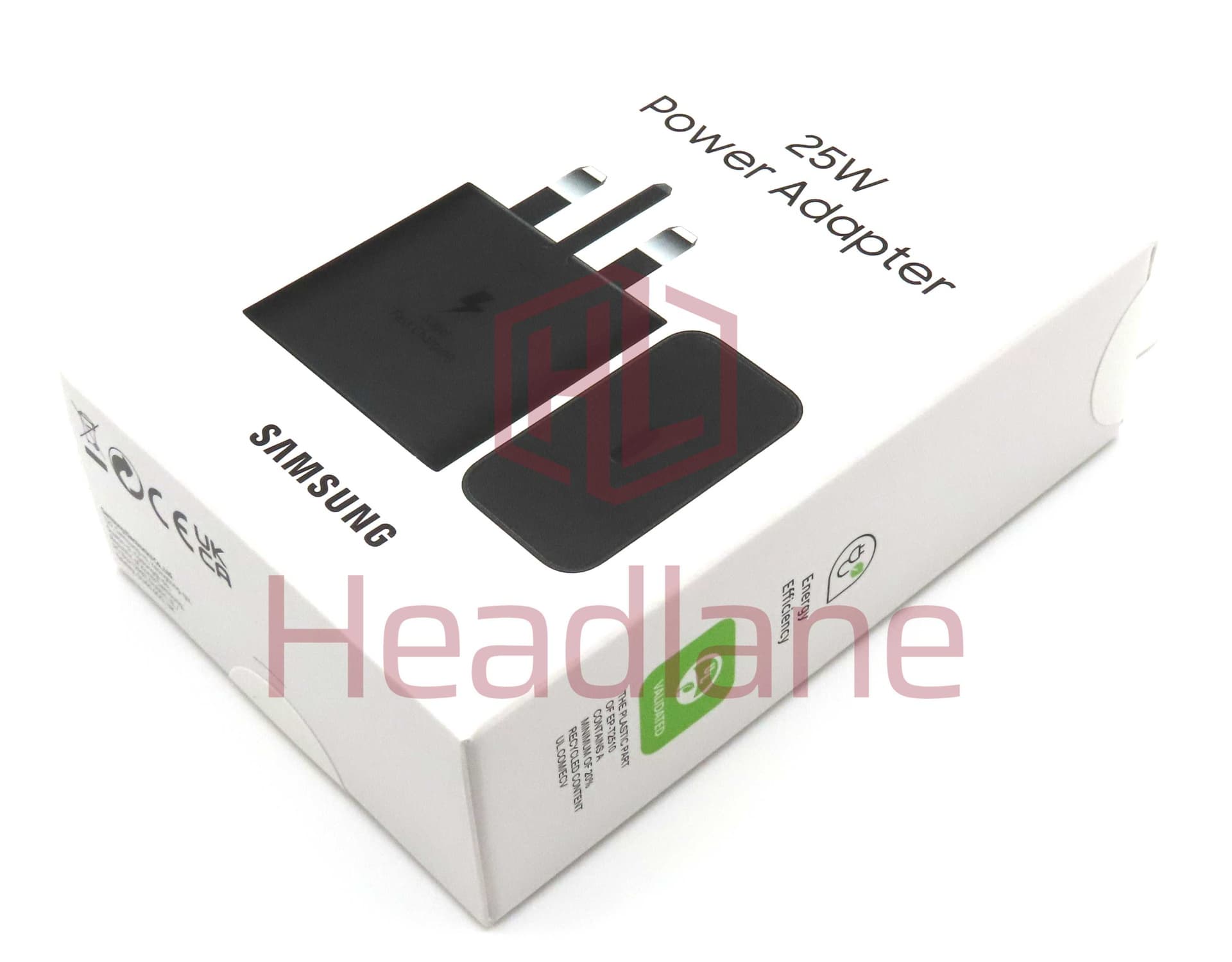 Samsung 25W USB-C Charger EP-T2510NBEGGB / Retail Packed - UK 3 Pin (Head Only) (Black) - EP-T2510NBEGGB