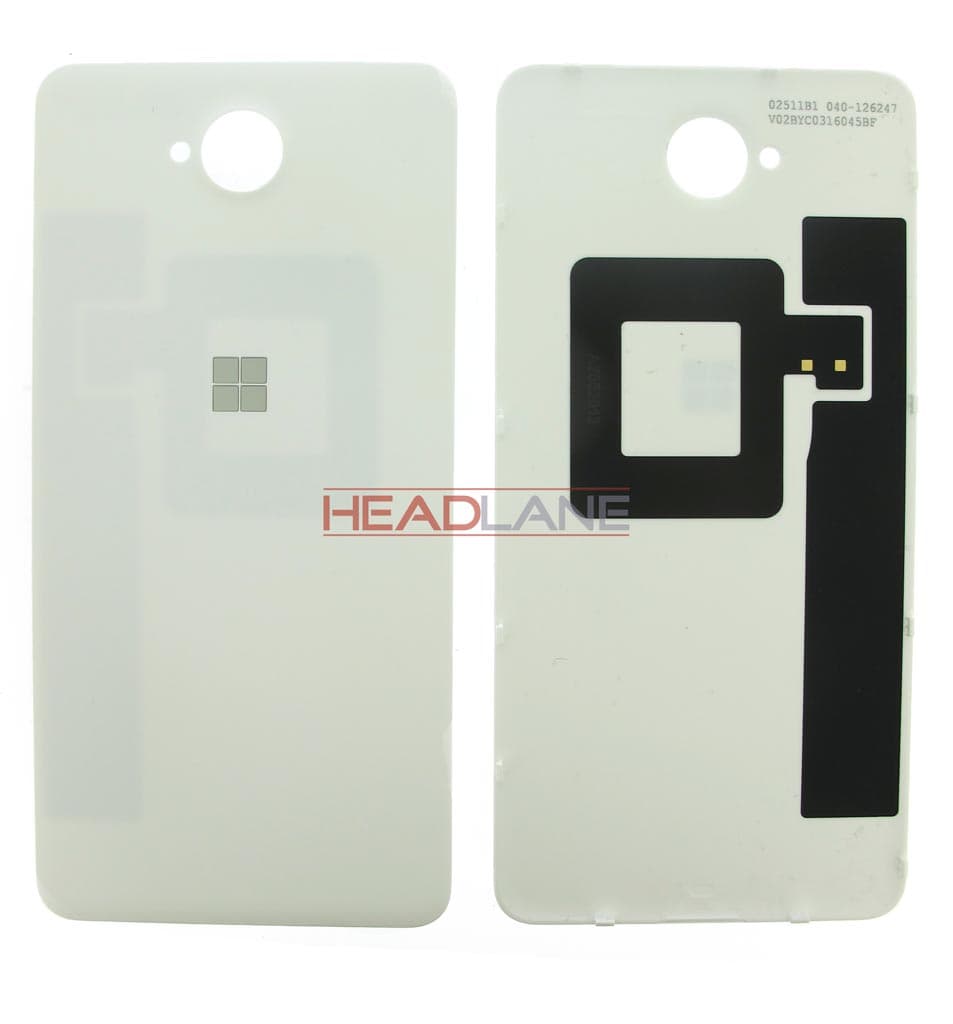 Microsoft Lumia 650 Battery Cover - White - 02511B1 - Microsoft Replacement Part