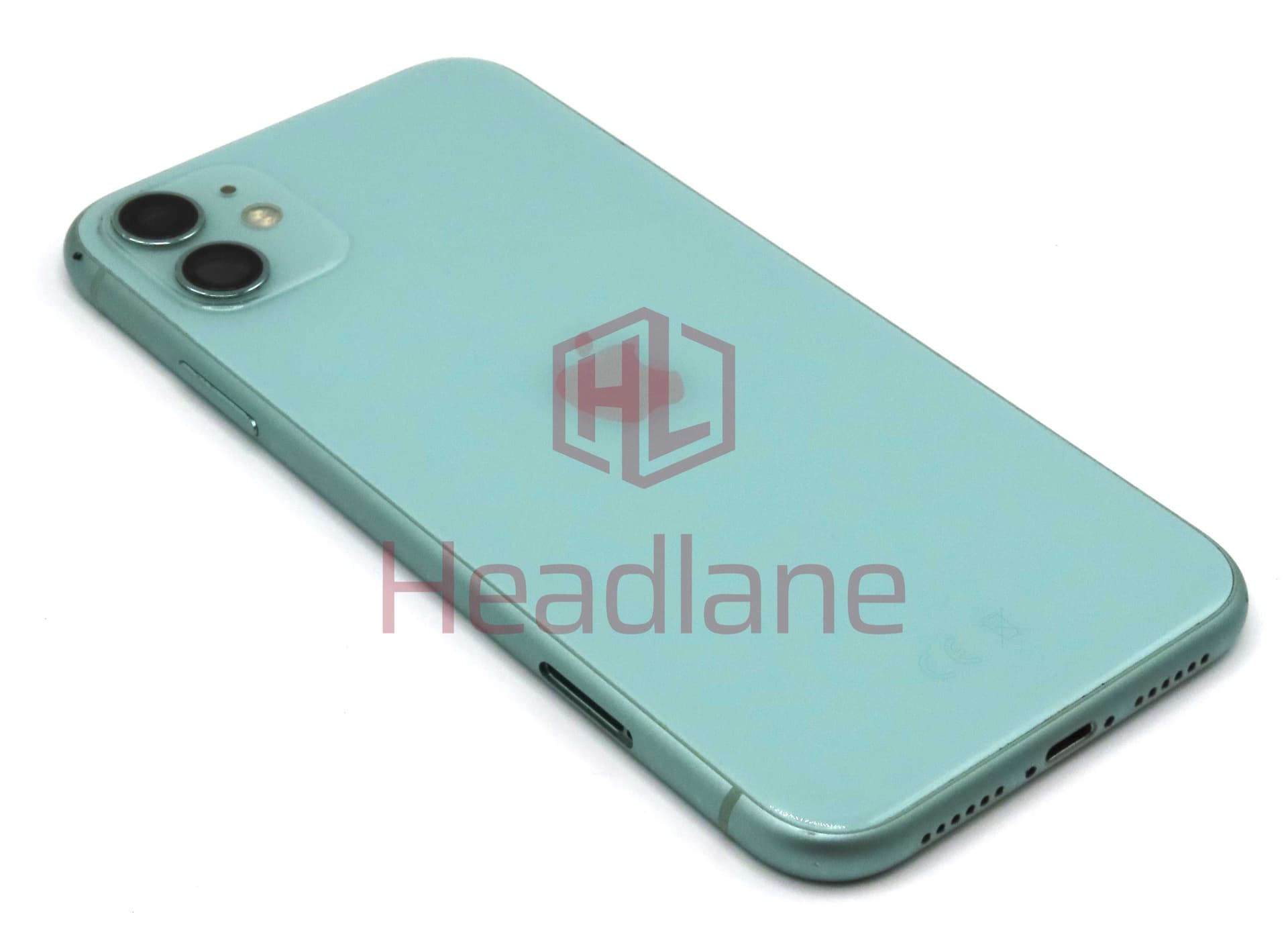 Apple iPhone 11 Back / Battery Cover + Small Parts - Green (Pulled - Grade C) (No Camera) - IP11BH-GR-NC-C