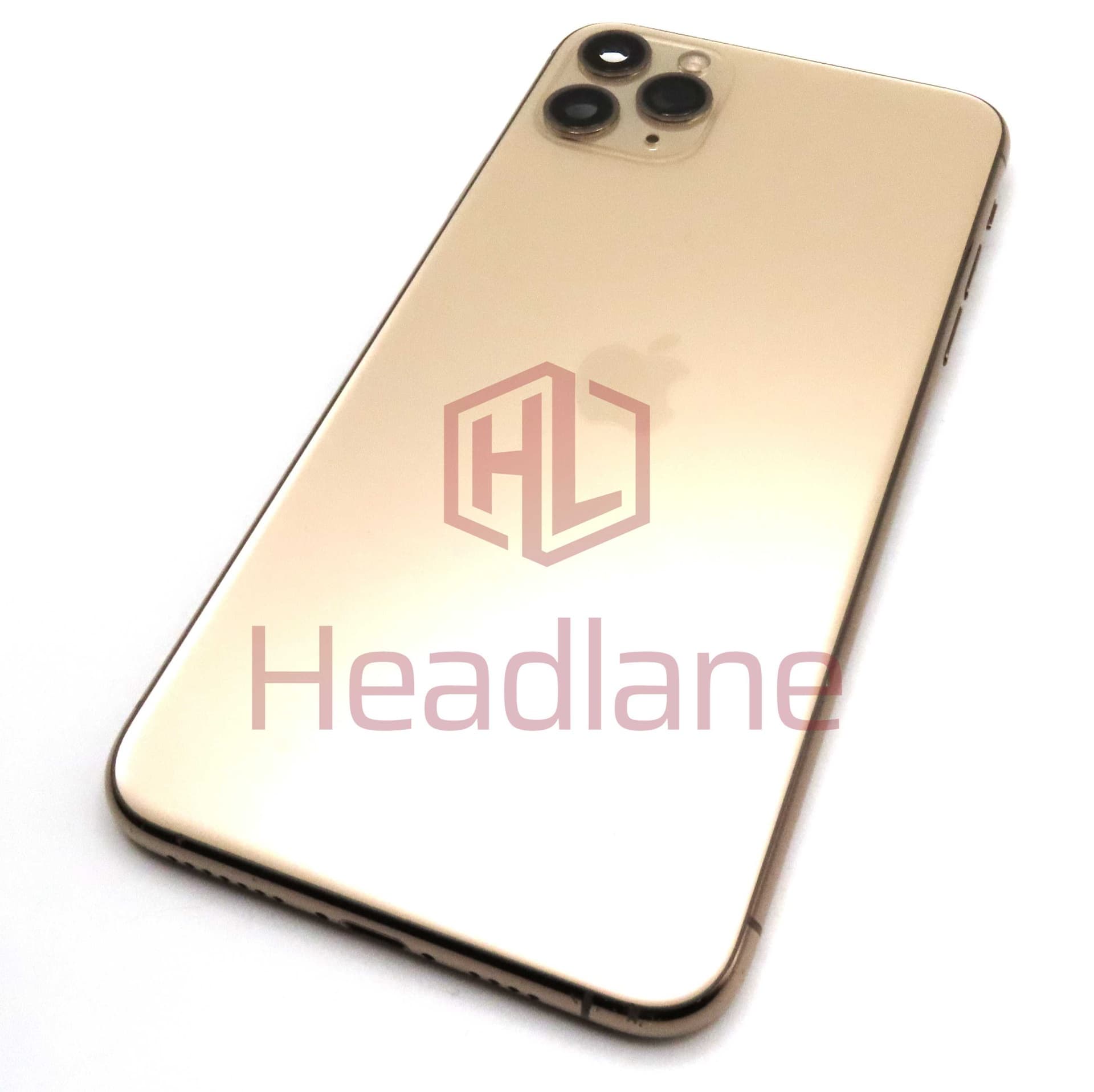 Apple iPhone 11 Pro Max Back / Battery Cover + Small Parts - Gold (Pulled - Grade C) (No Camera) - IP11PMBH-GD-NC-C