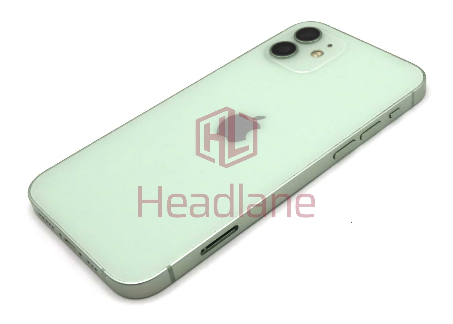 iPhone 12 Back / Battery Cover + Small Parts - Green (Pulled - Grade C) (No Camera) - IP12BH-GR-NC-C