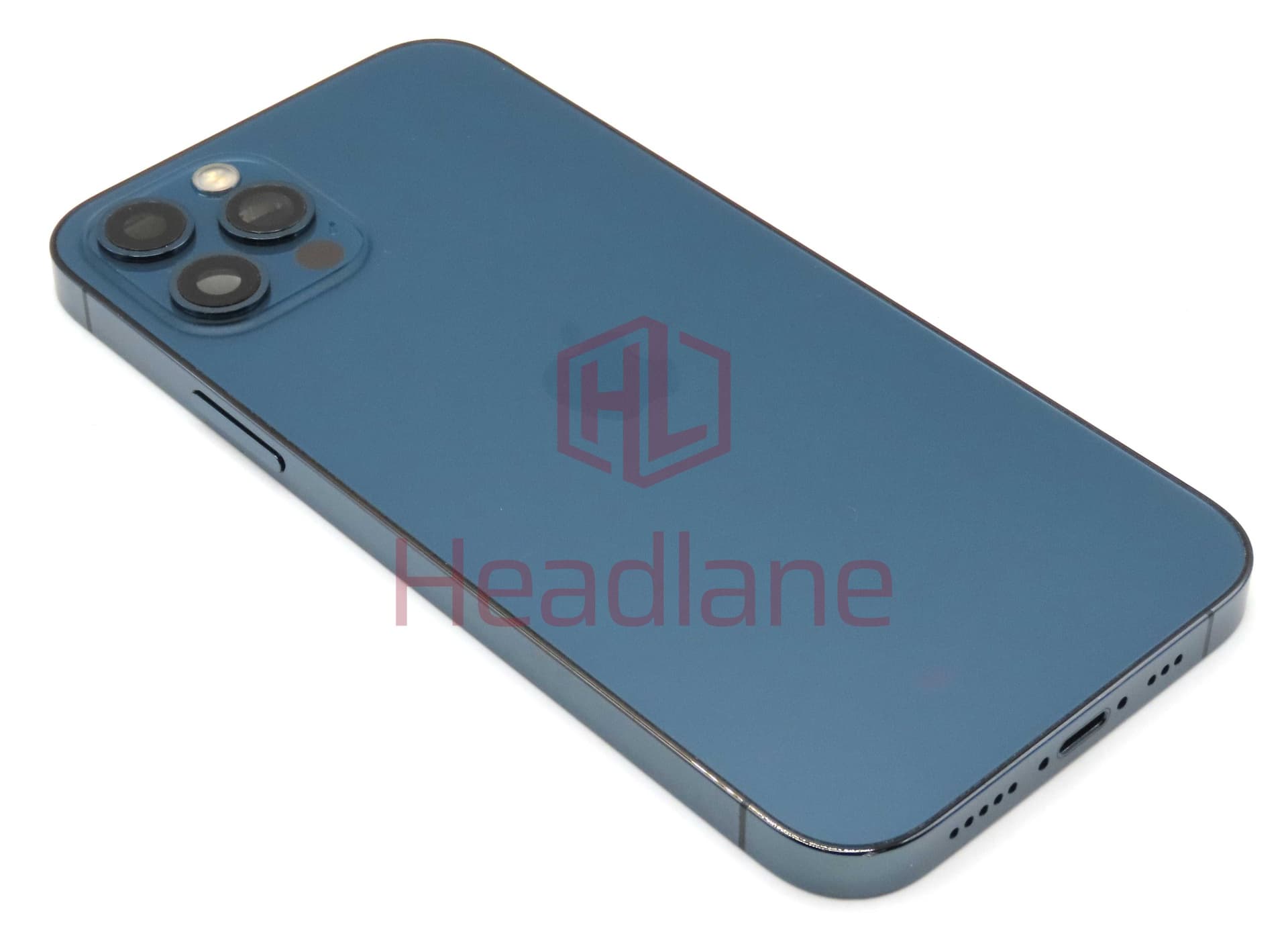 Apple iPhone 12 Pro Back / Battery Cover + Small Parts - Blue (Grade B) (No Camera) - IP12PRBH-BL-NC-B