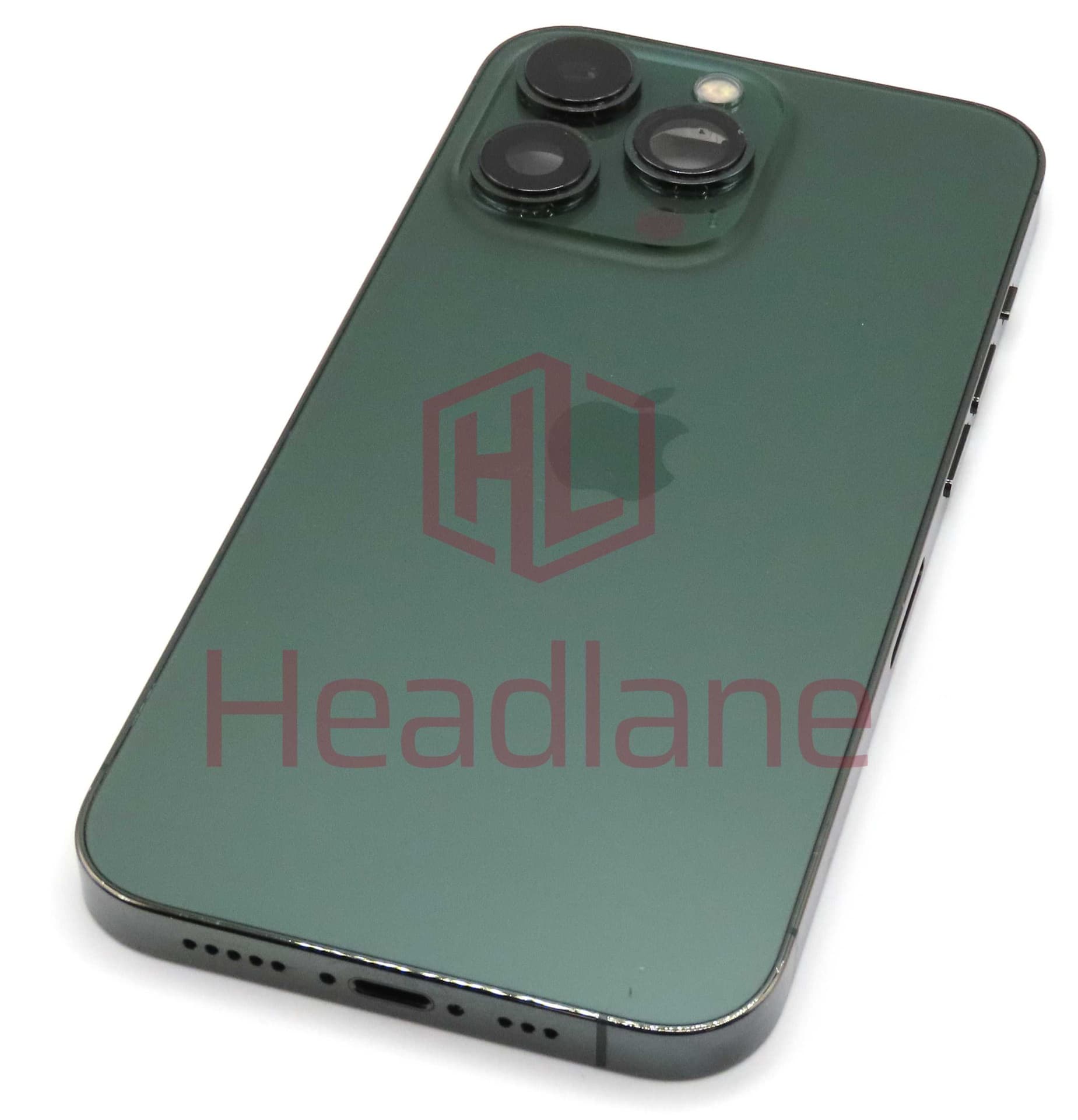 iPhone 13 Pro Back / Battery Cover + Small Parts - Green (Pulled - Grade B) (No Camera) - IP13PRBH-AG-NC-B