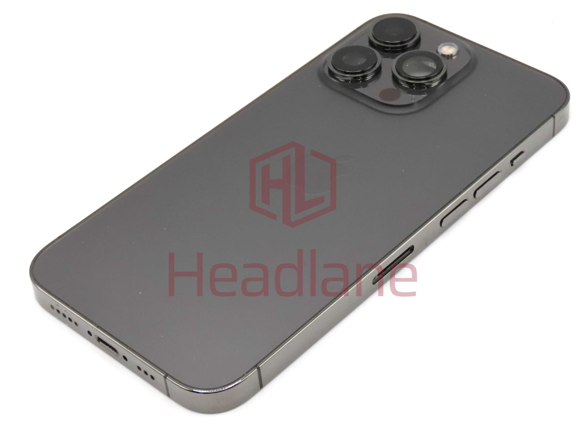iPhone 13 Pro Back / Battery Cover + Small Parts - Graphite (Pulled - Grade B) (No Camera) - IP13PRBH-GR-NC-B